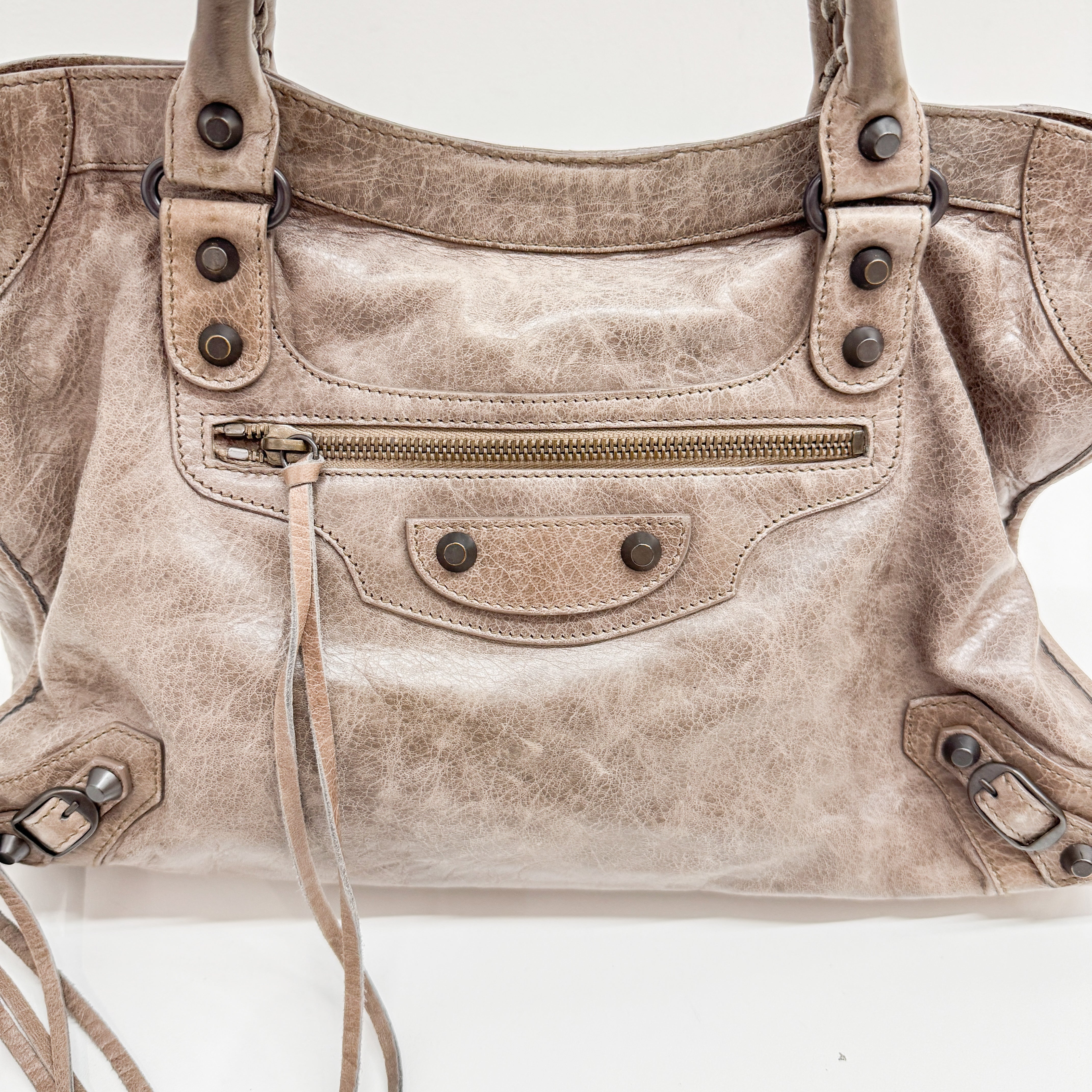 The City Brown Leather Two Way Bag