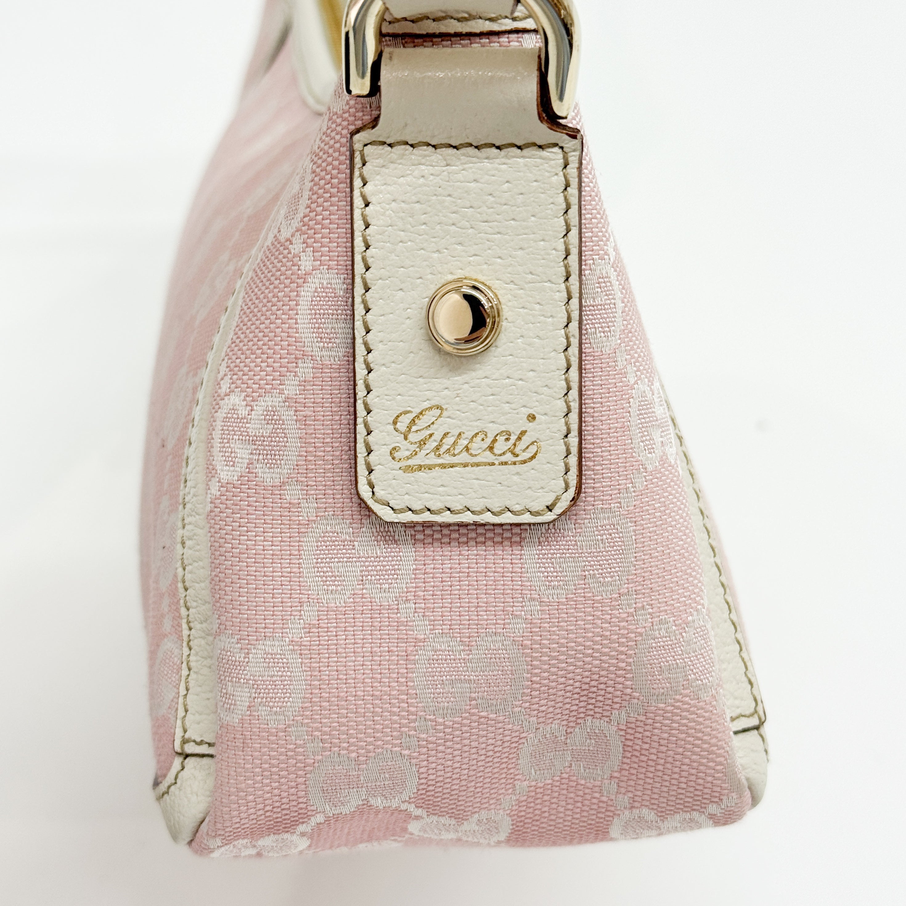 GG Pink Canvas Shoulder Bag