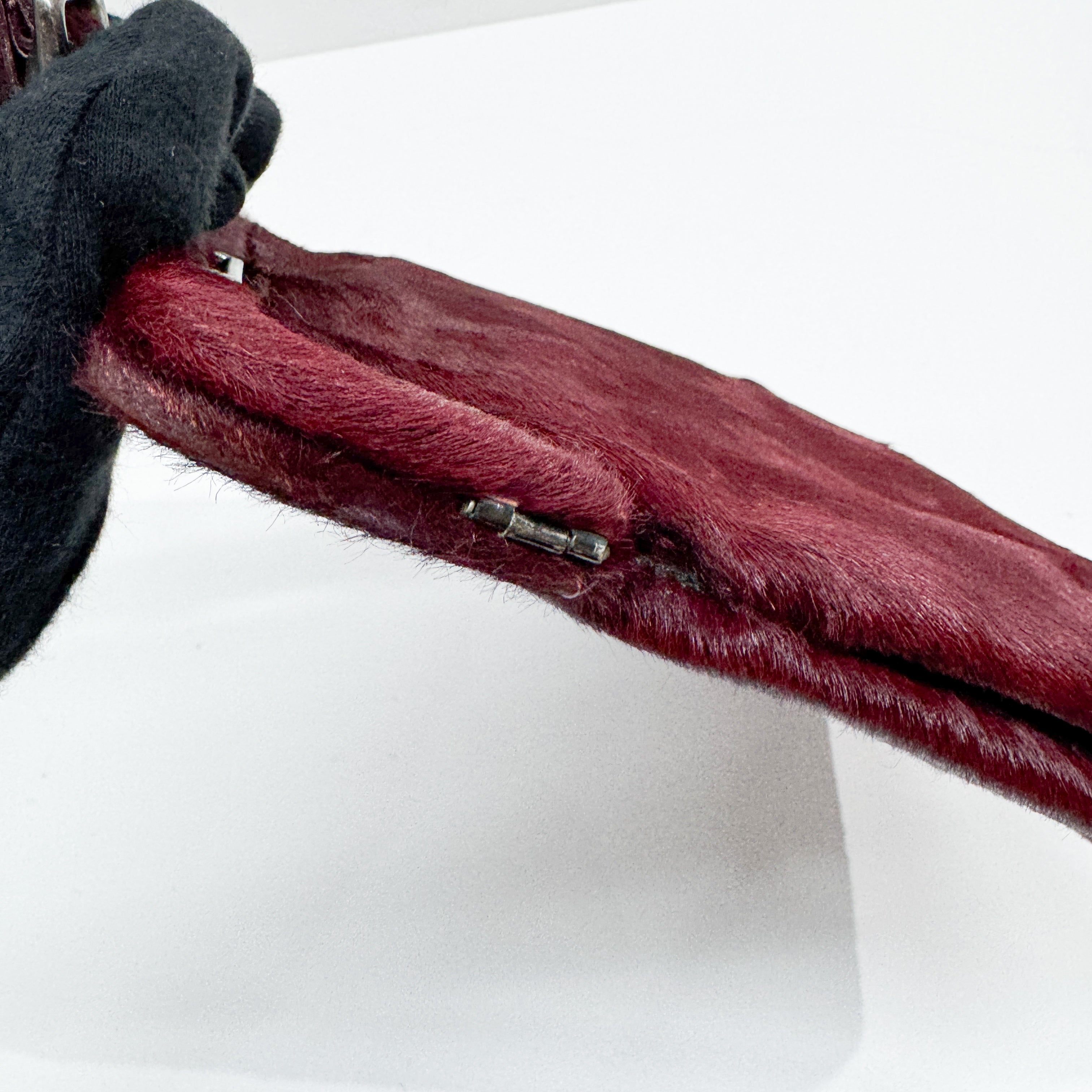 Red Pony Hair Hand Bag