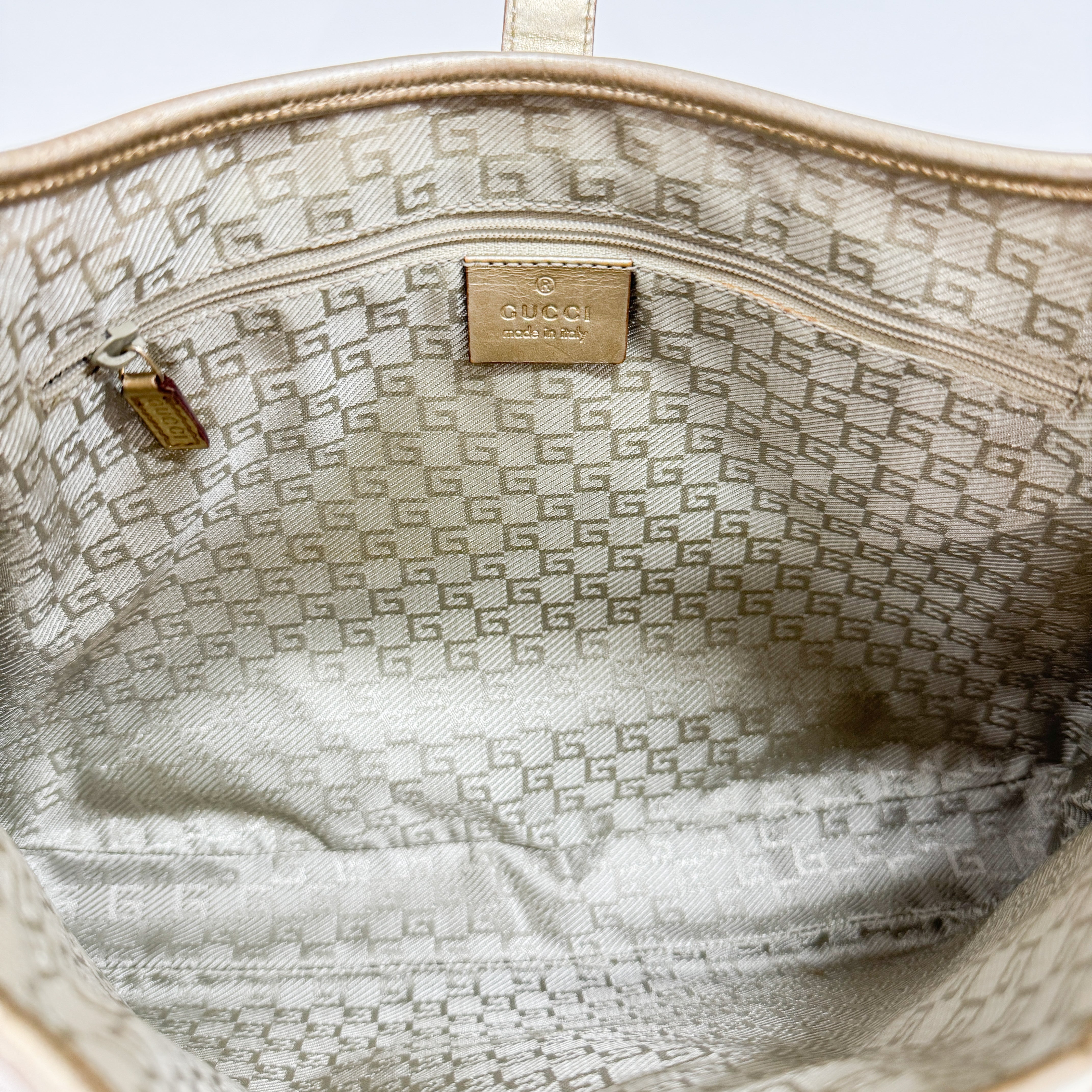 Jackie Blue & Gold Canvas Shoulder Bag