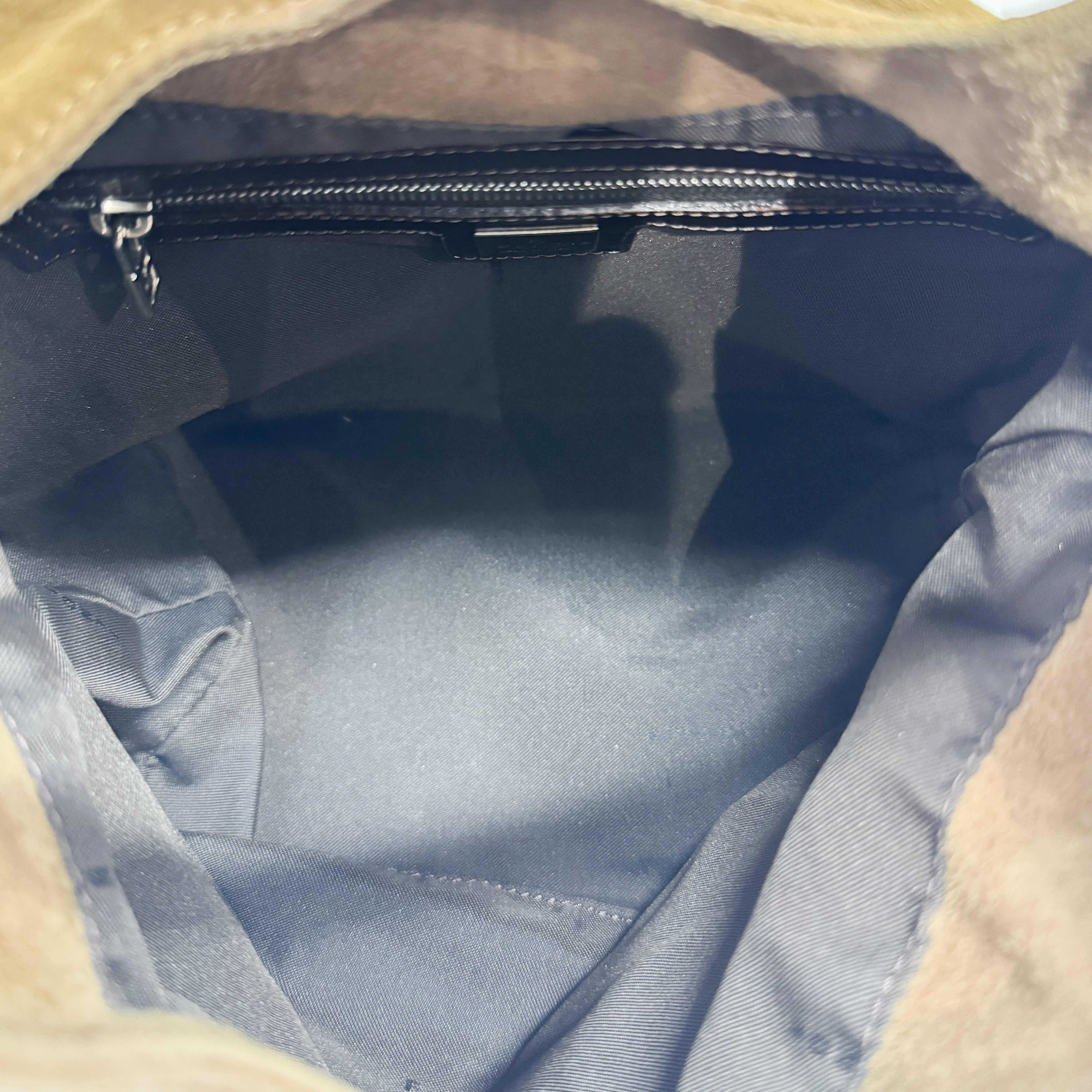 Vintage Brown Suede Shoulder Bag