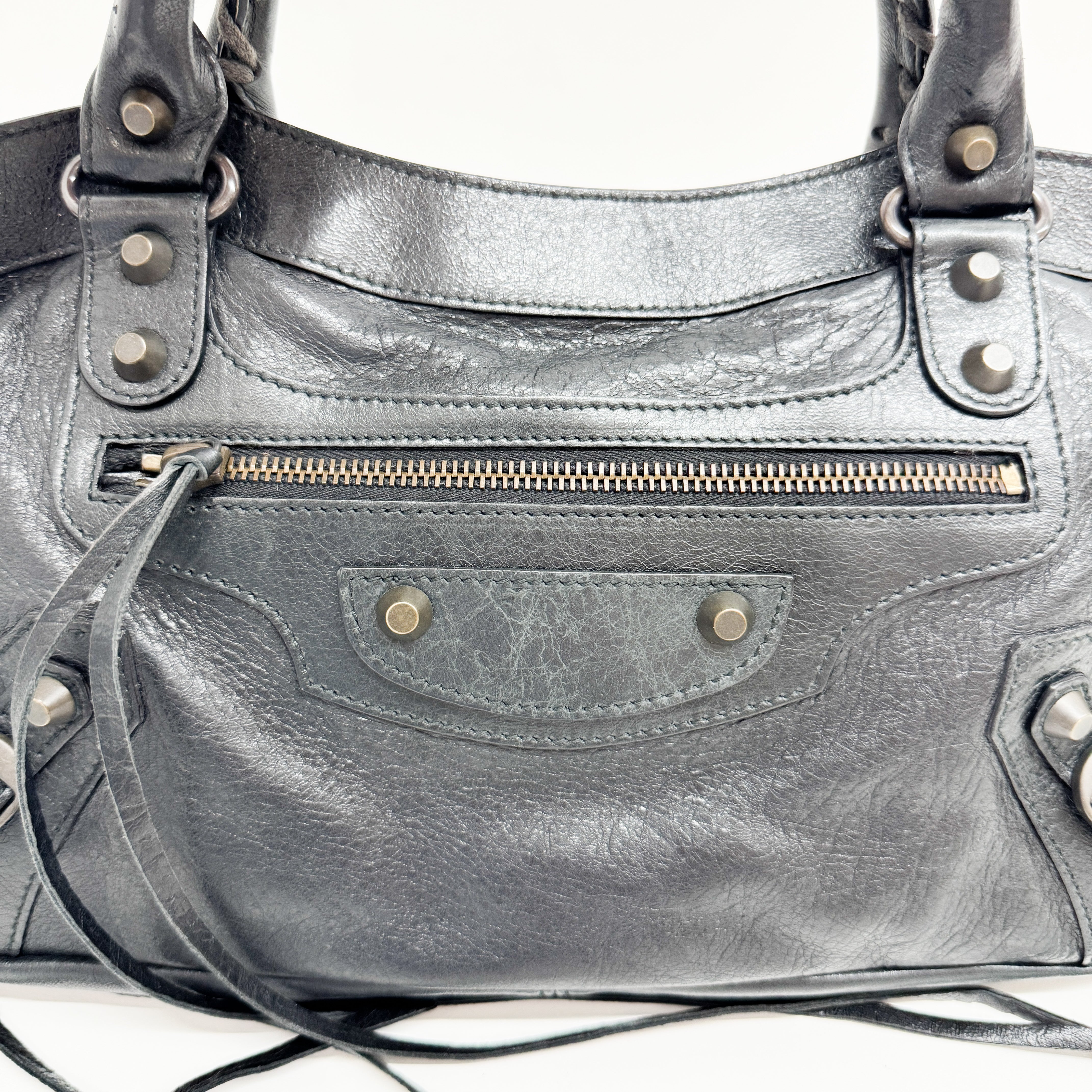 The First Black Calfskin Leather Two Way Bag