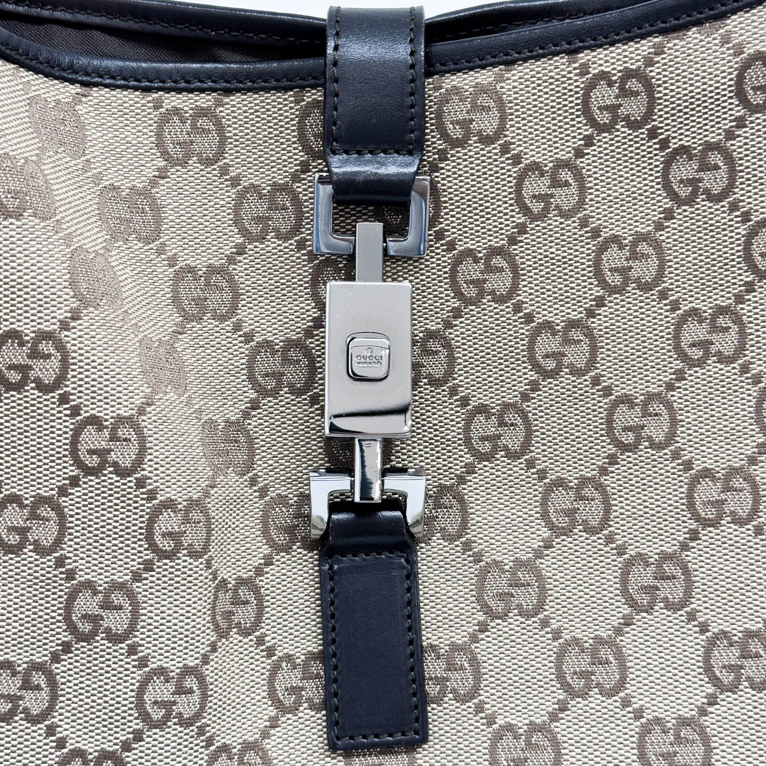 Jackie Beige Canvas Shoulder Bag