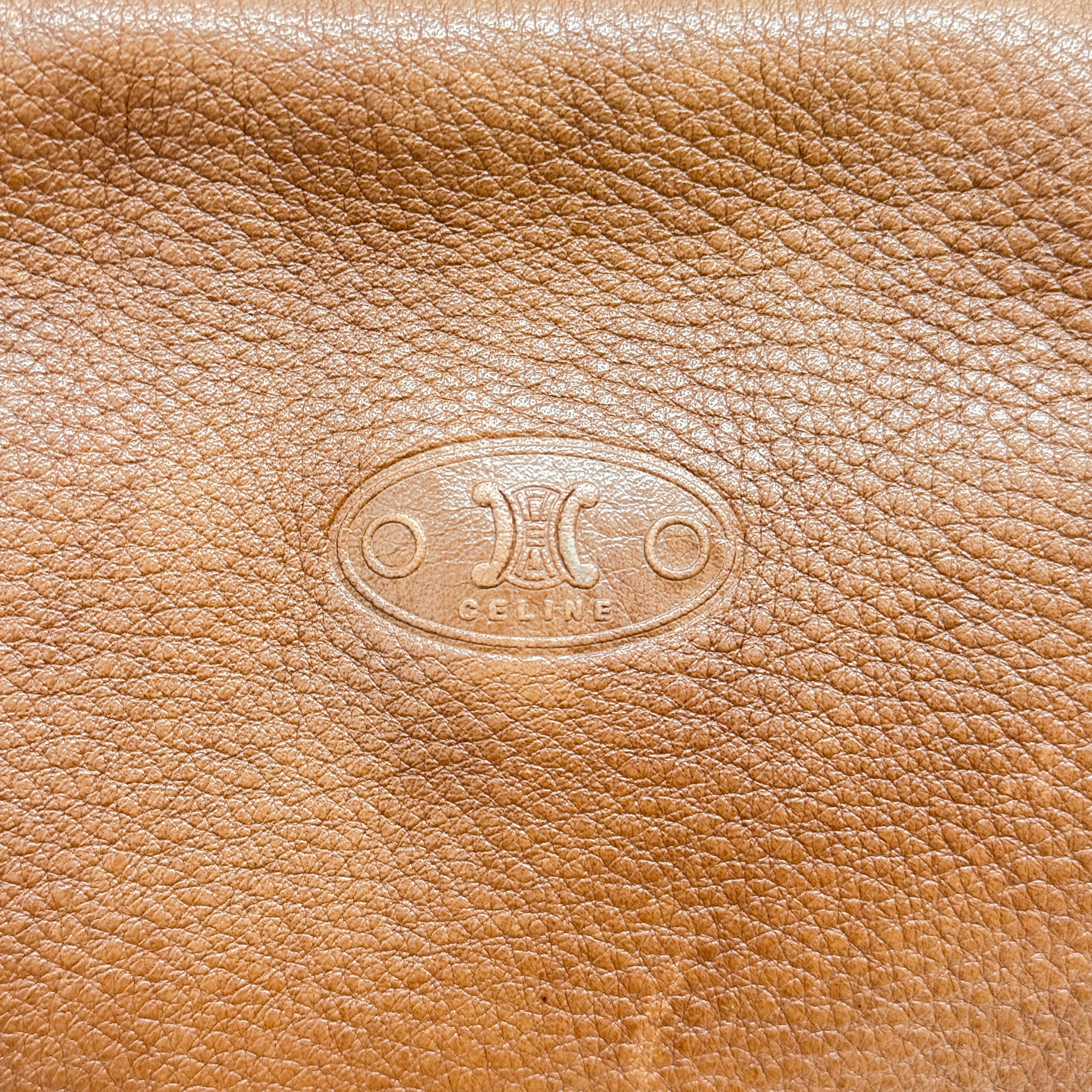 Vintage Brown Studded Leather Shoulder Bag