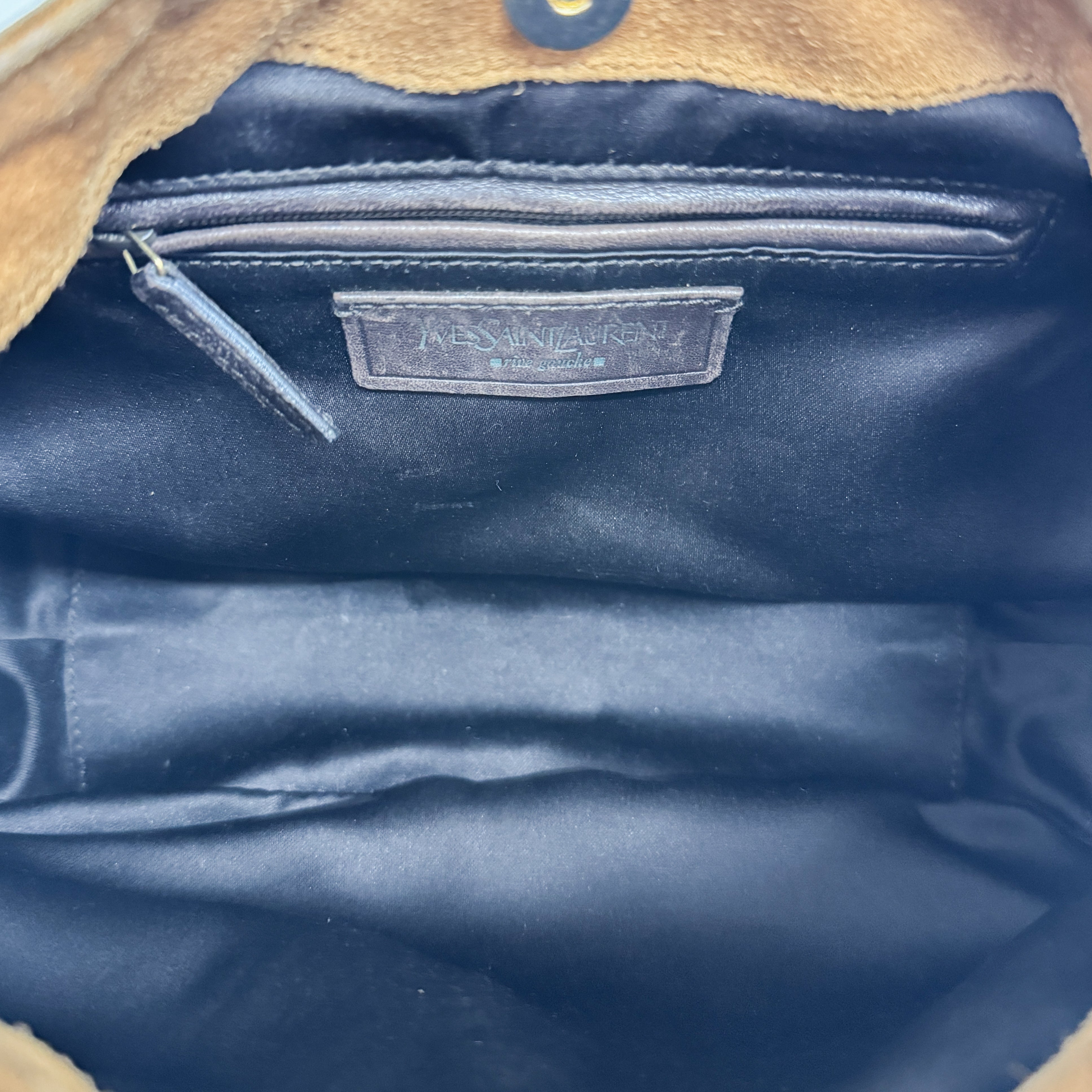 Vintage Brown Suede Shoulder Bag