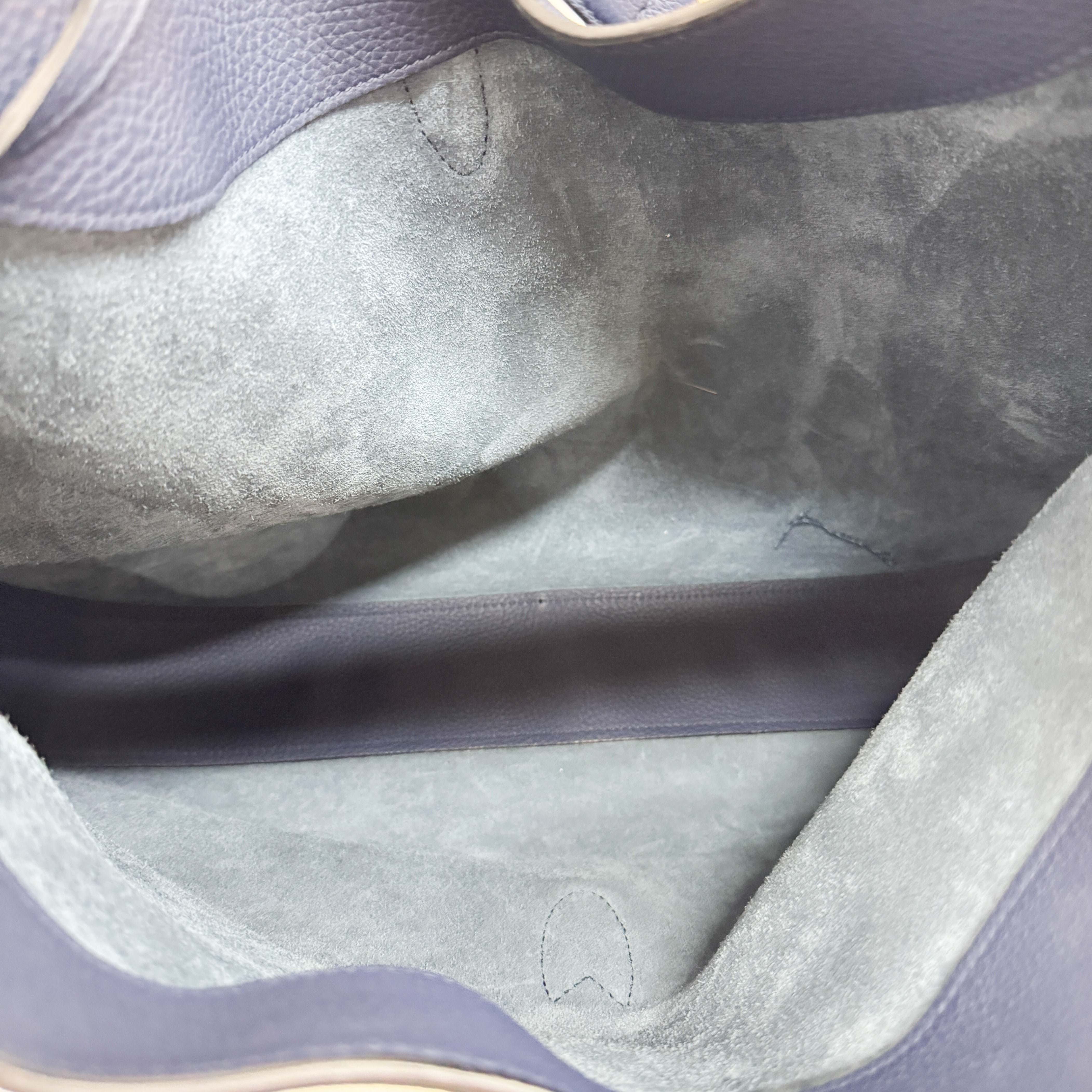 Jackie Blue Leather Shoulder Bag