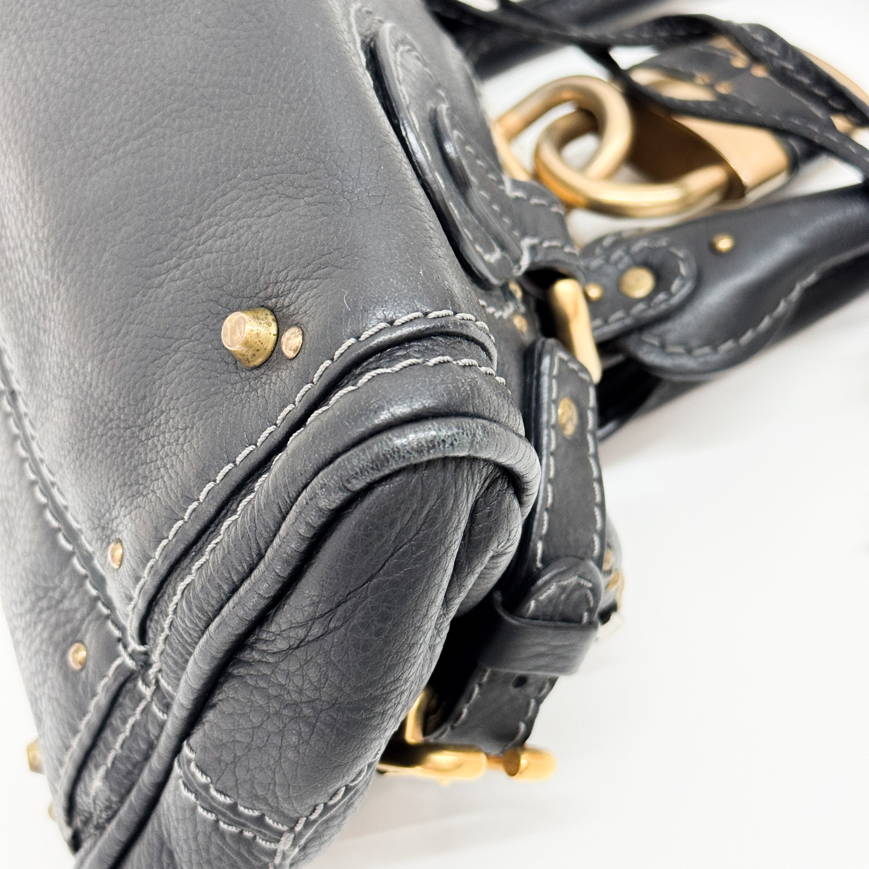 Mini Paddington Black Leather Shoulder Bag