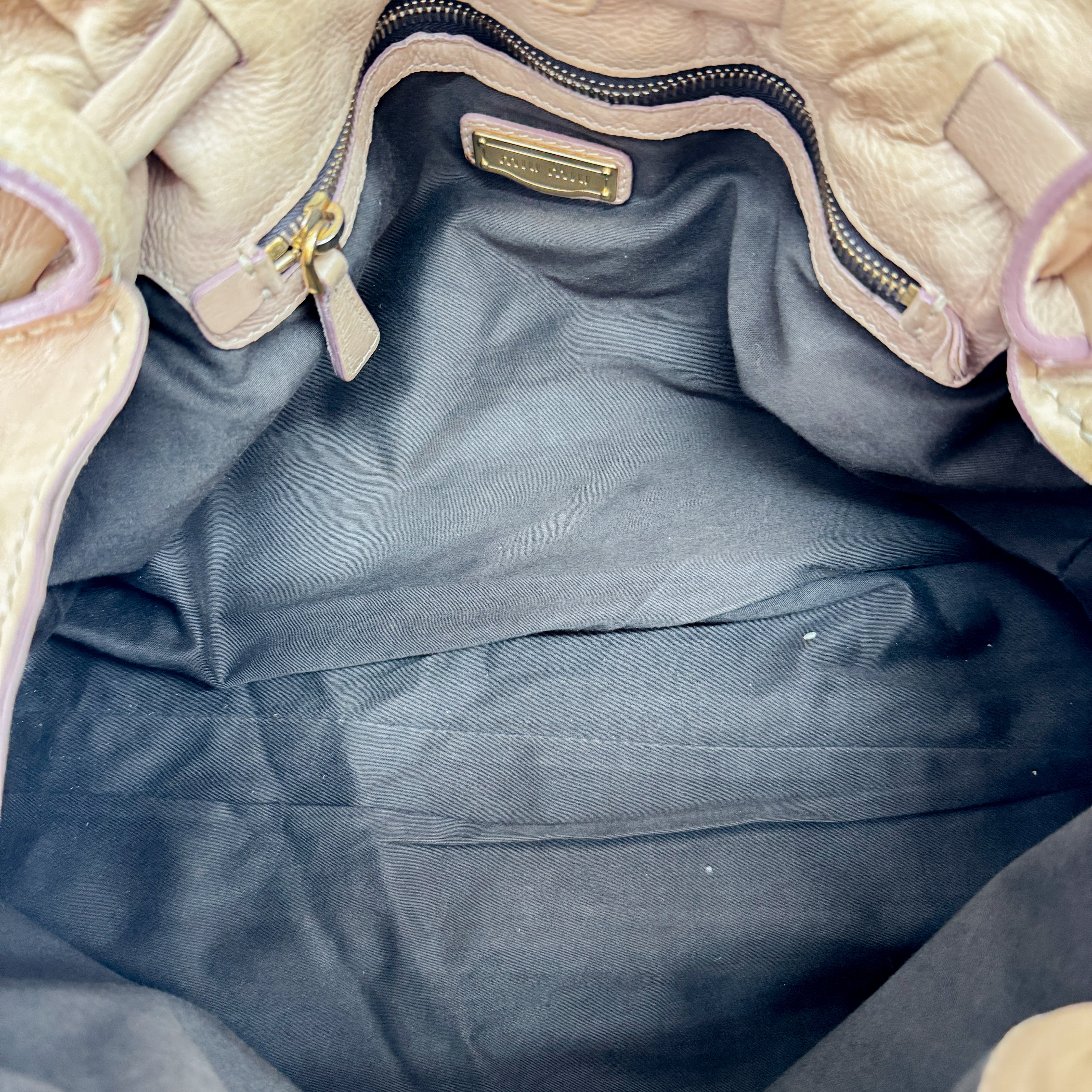 Vitello Lux Bow Bag Beige Calfskin Leather Shoulder Bag