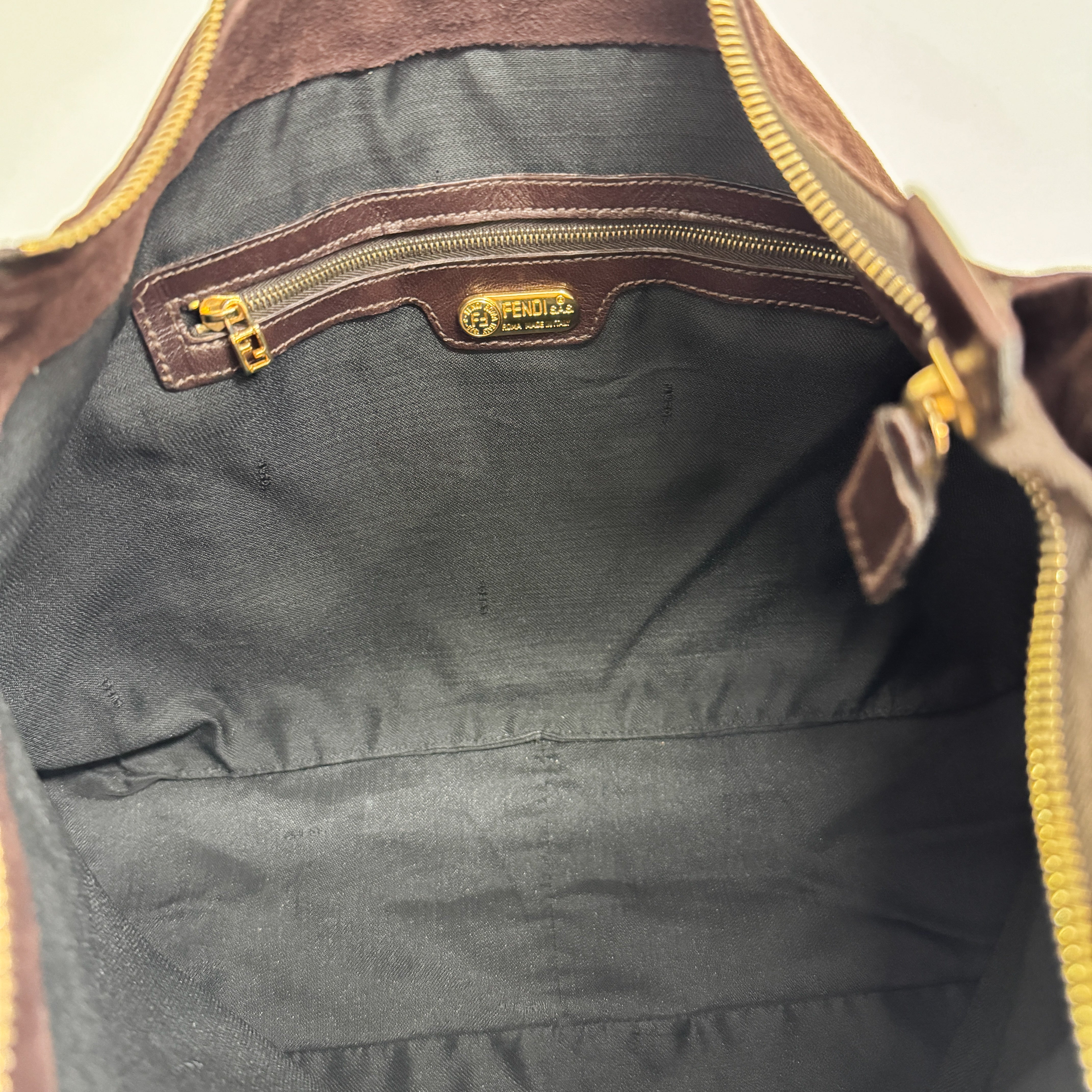 Mamma Baguette Brown Suede Shoulder Bag