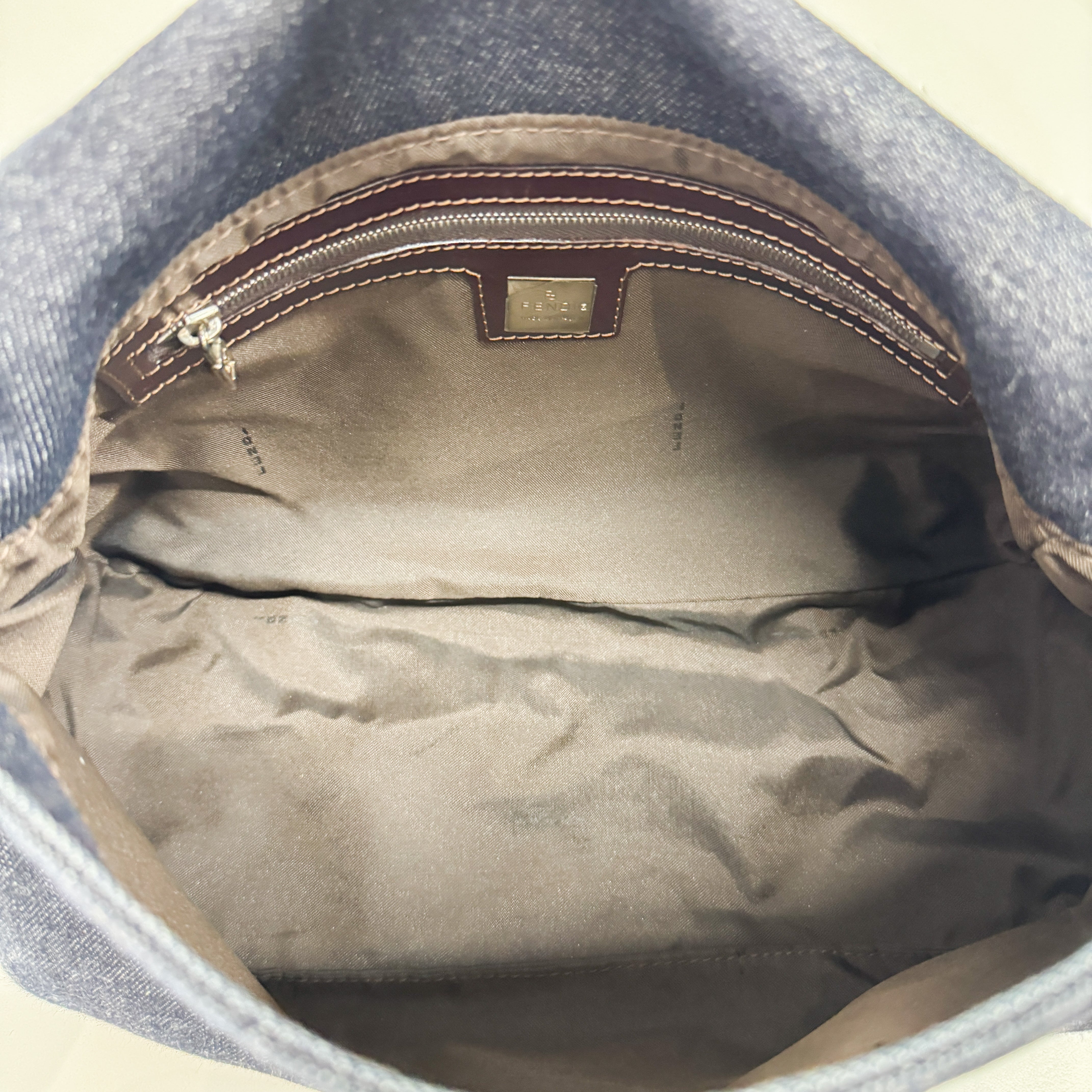 Mamma Baguette Blue Denim Shoulder Bag