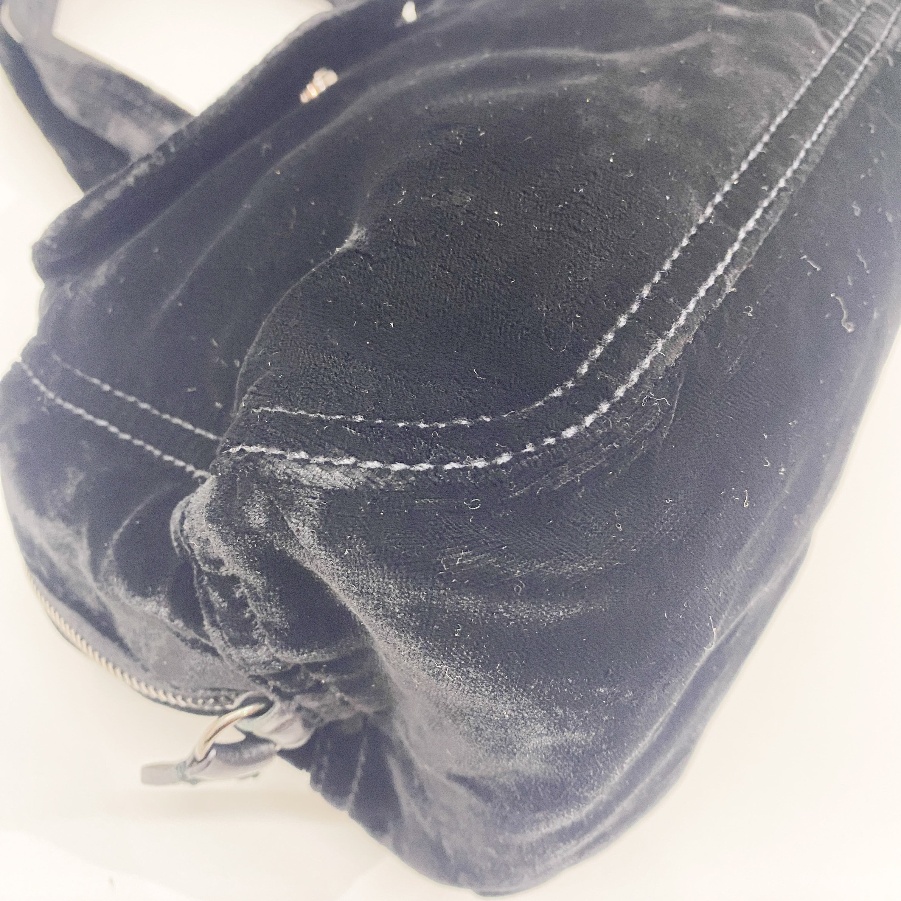 Black Velvet Shoulder Bag
