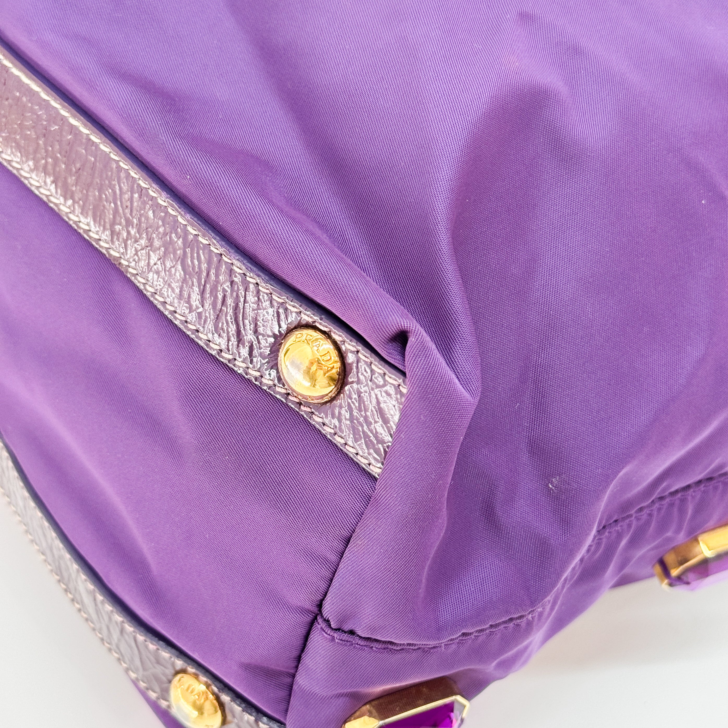 Vintage Purple Rhinenstone Satin Shoulder Bag