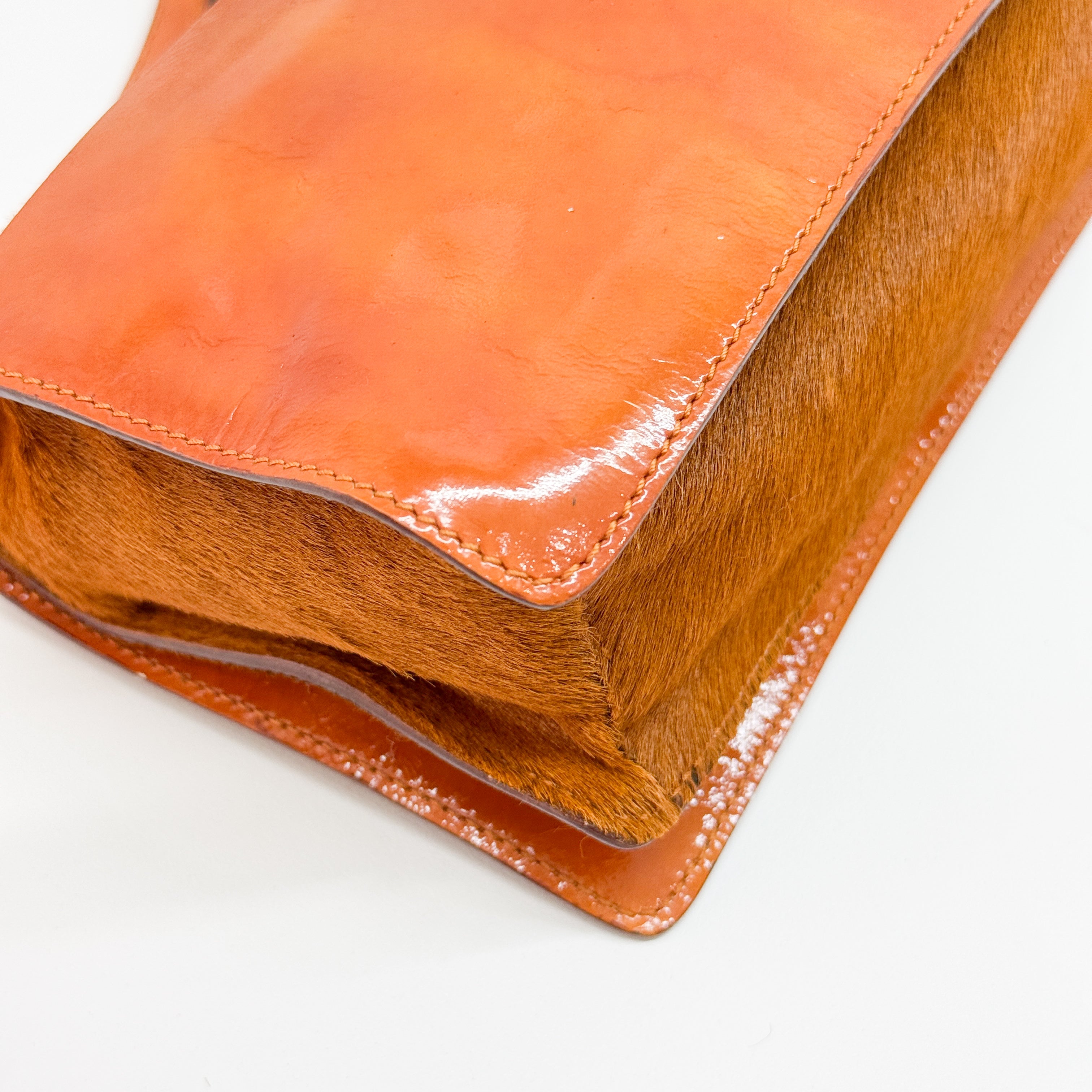 Brown Pony Hair Crossbody Bag