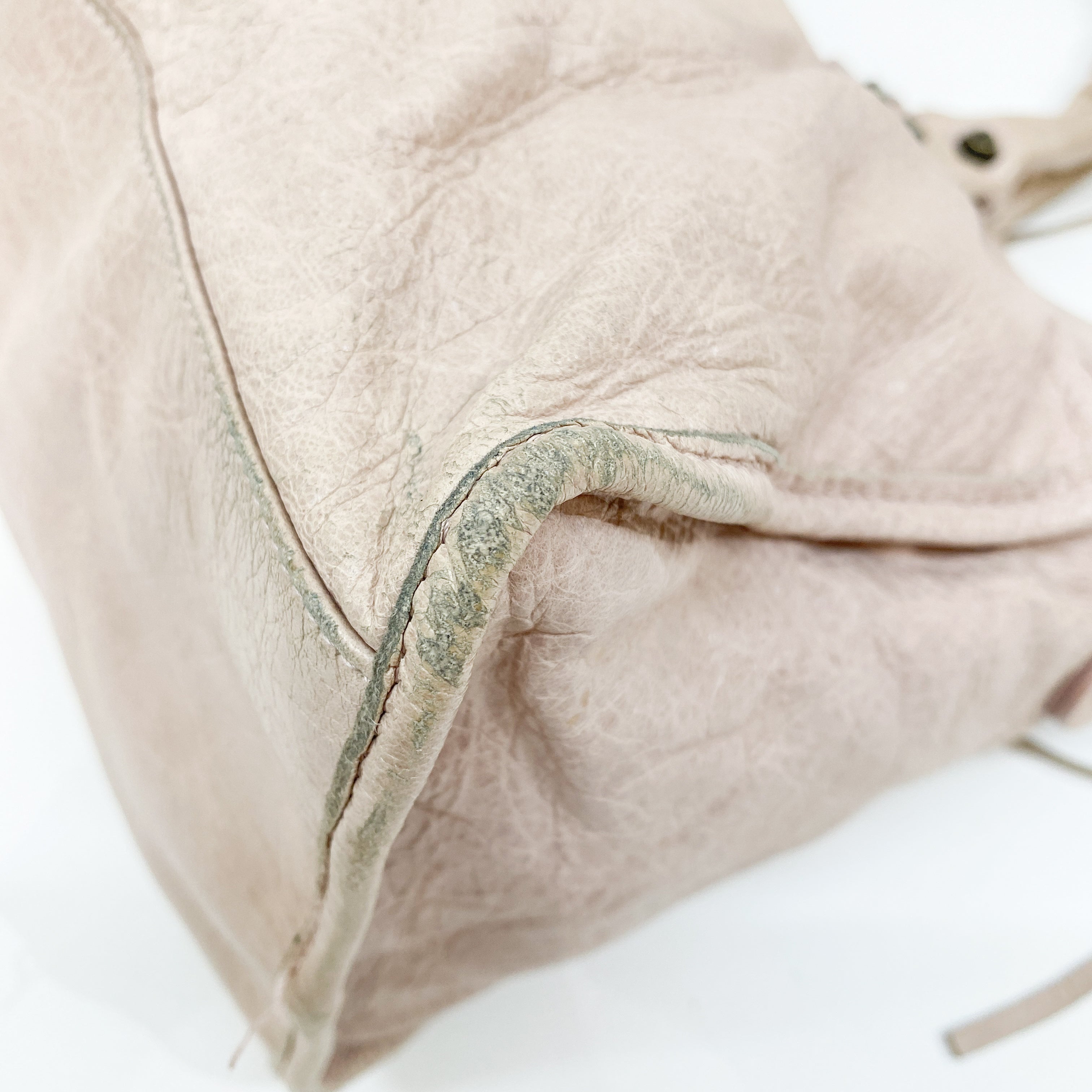 The City Beige Leather Two Way Bag