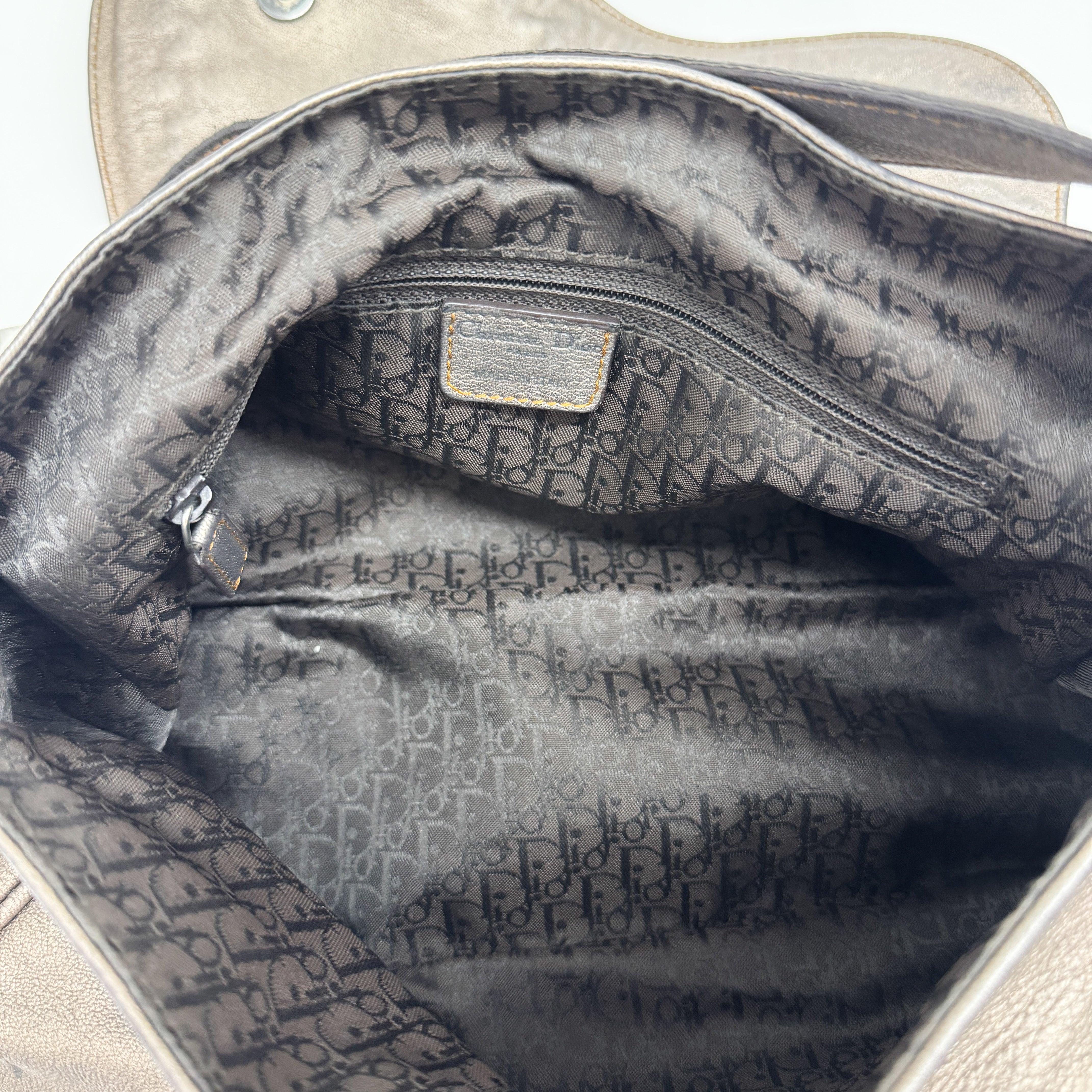 Gaucho Bronz Metallic Calfskin Leather Shoulder Bag