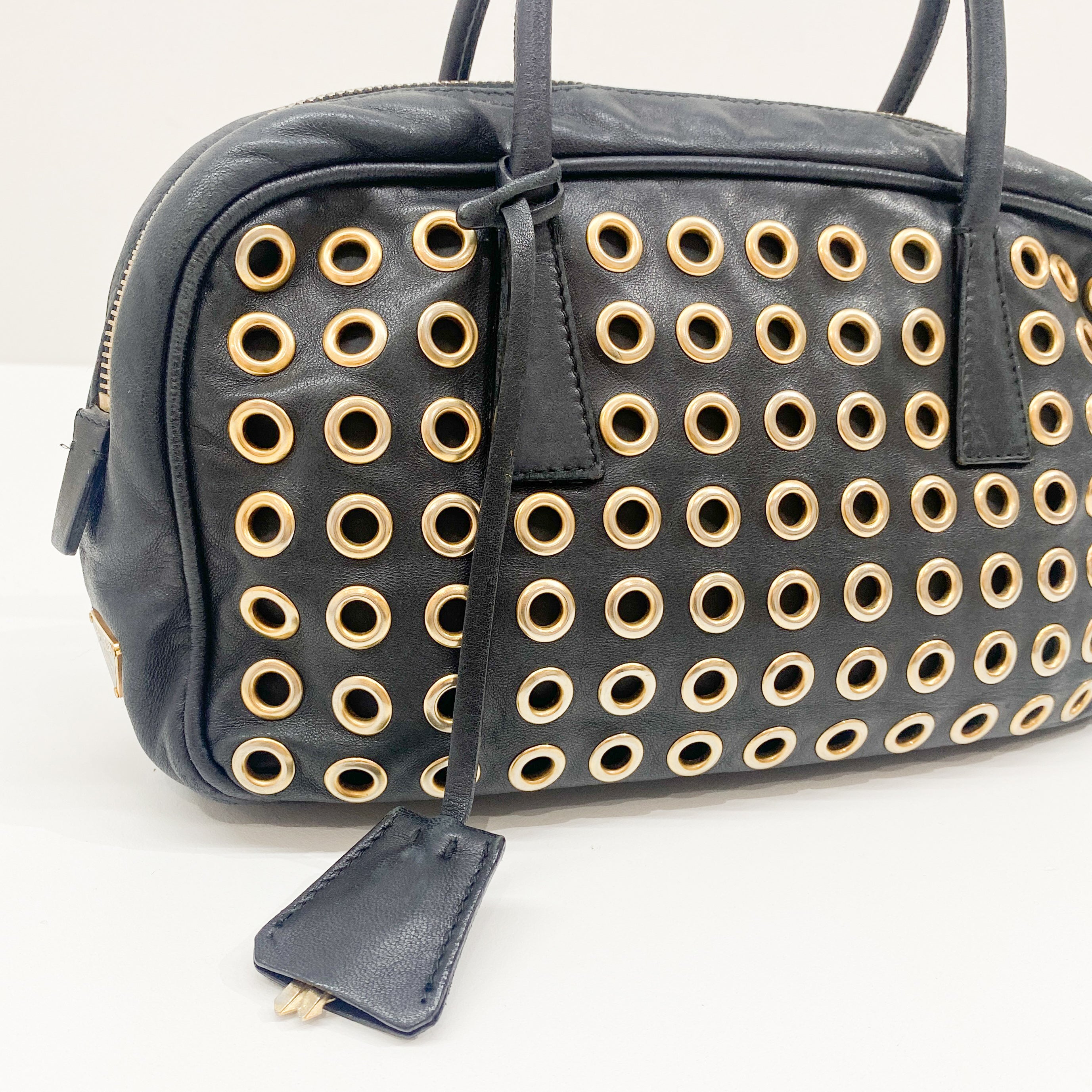 Black Holes Leather Hand Bag