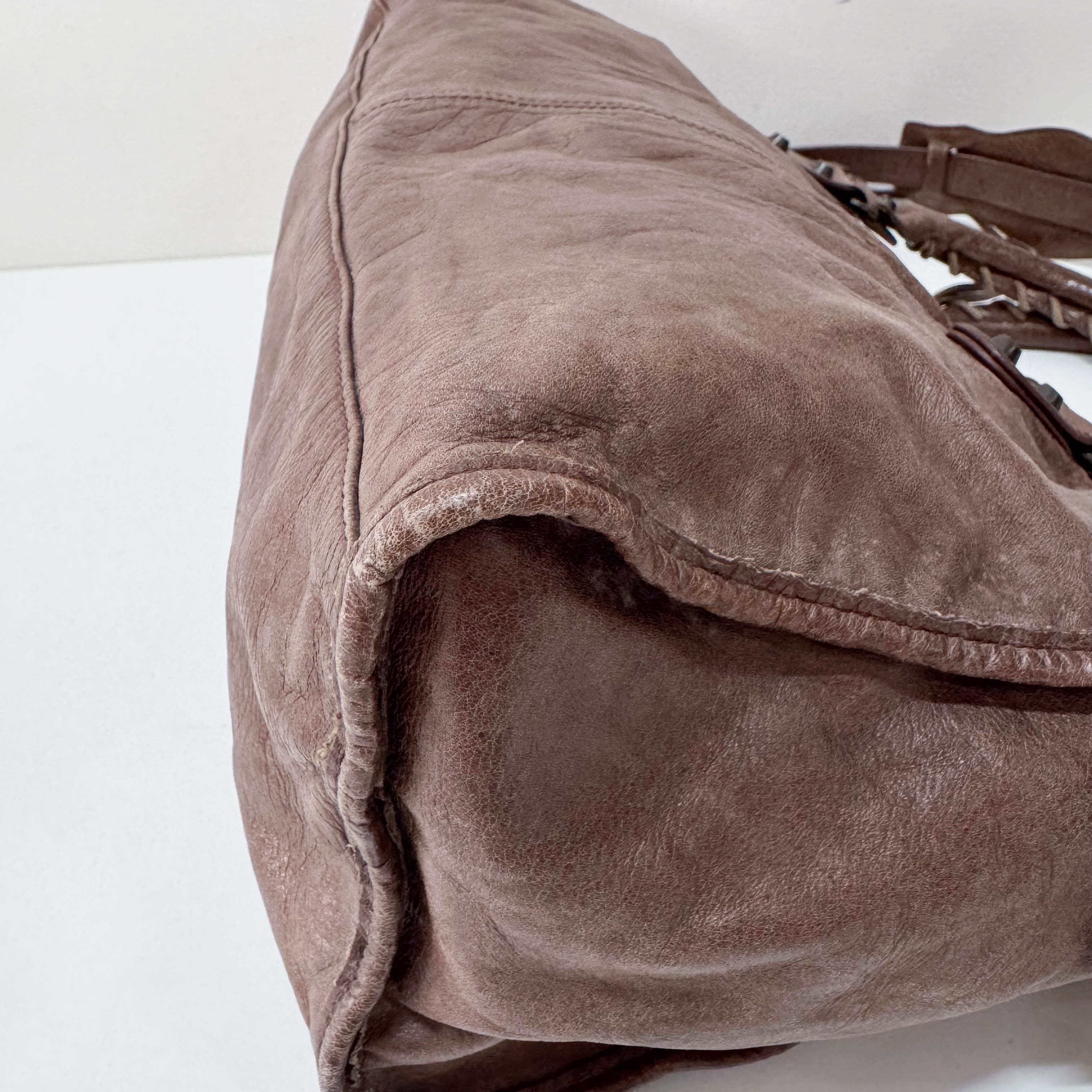 Part-Time Brown Calfskin Leather Two Way Bag