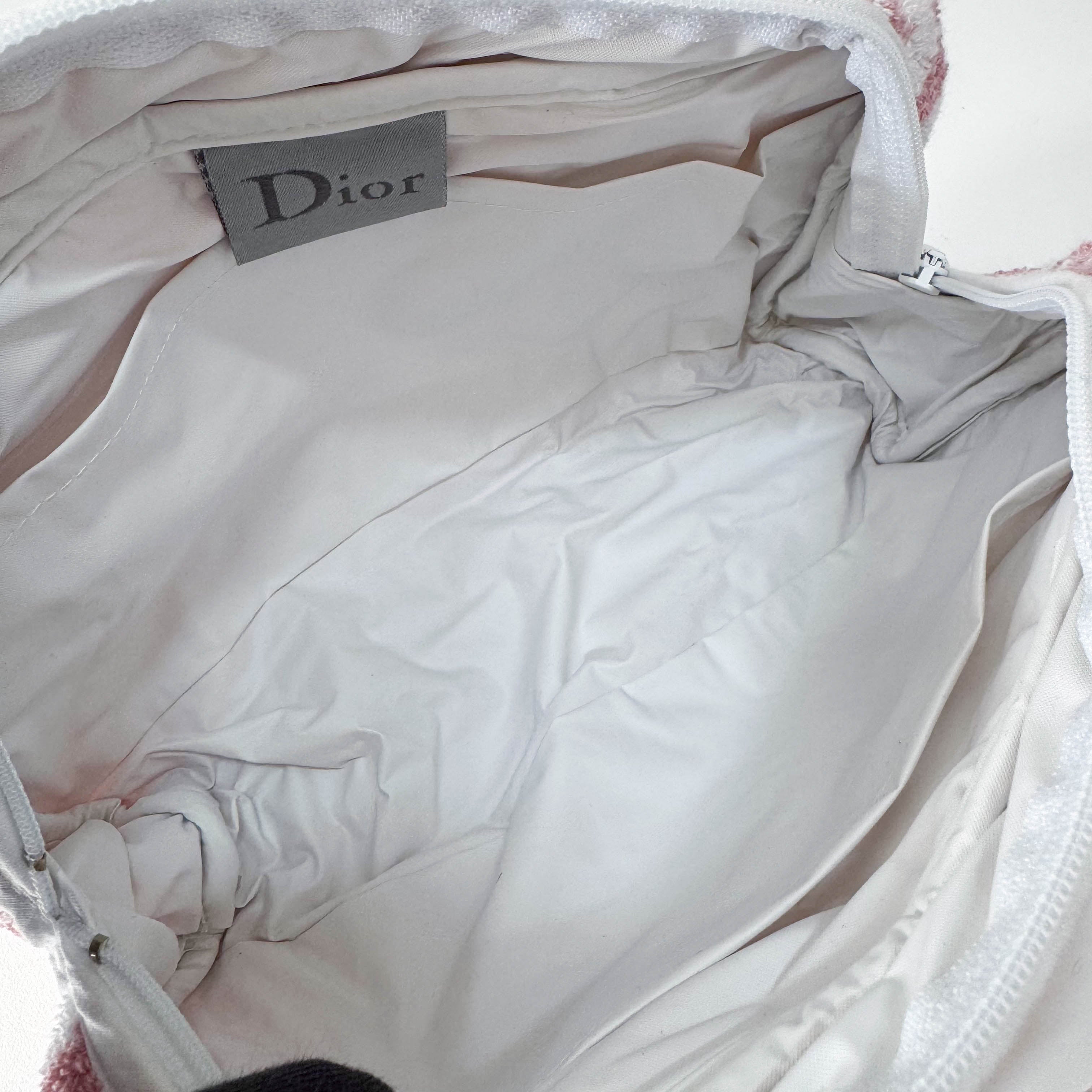 Trotter Pink Terry Cloth Towel Hand Bag