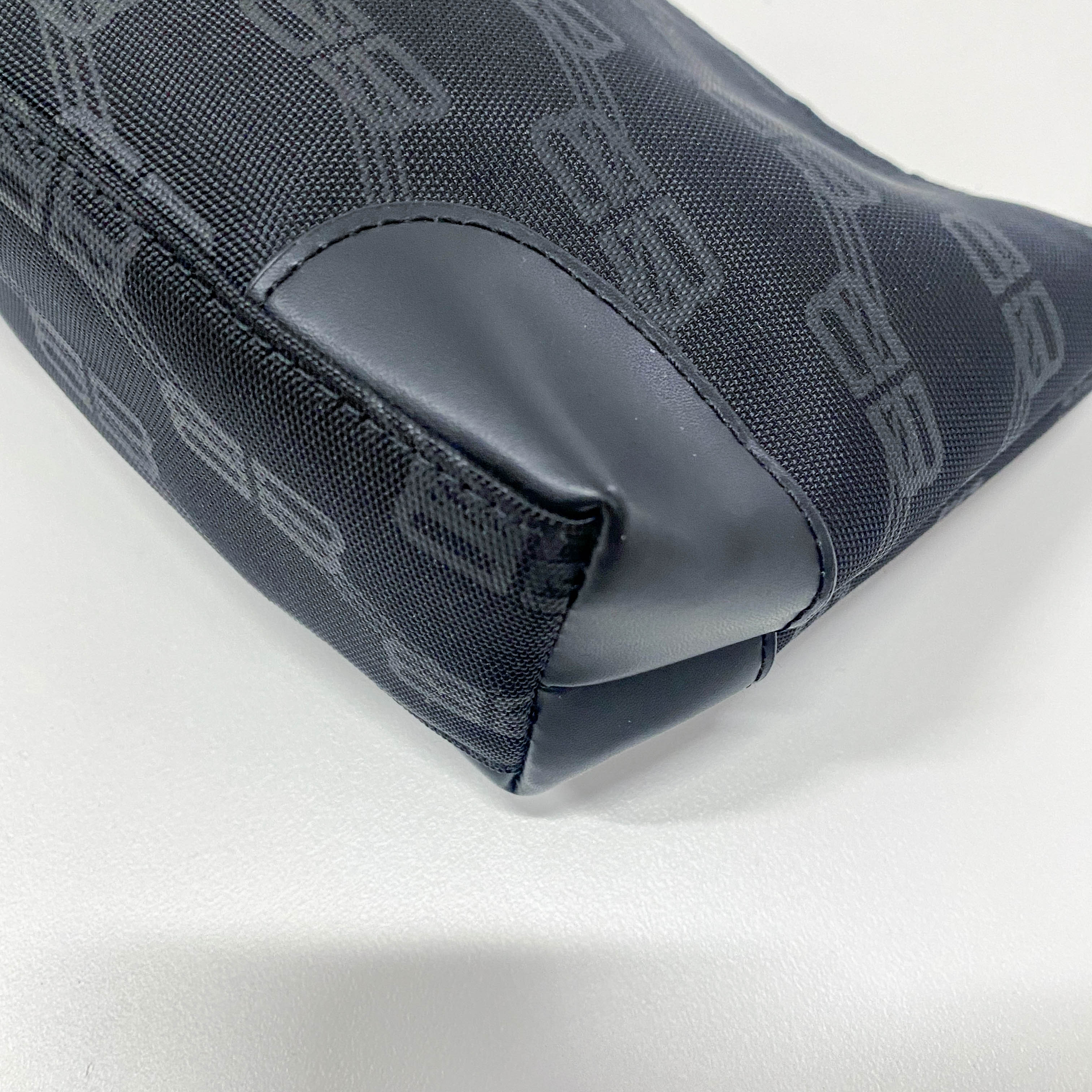 Monogram Black Canvas Shoulder Bag