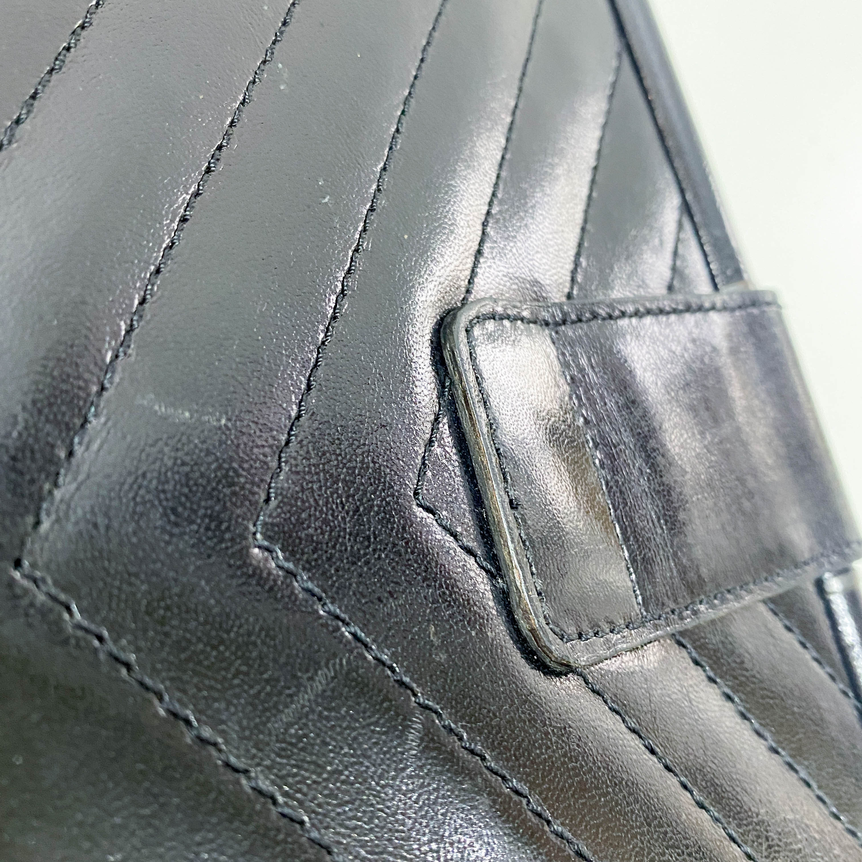 Black Leather Clutch Bag