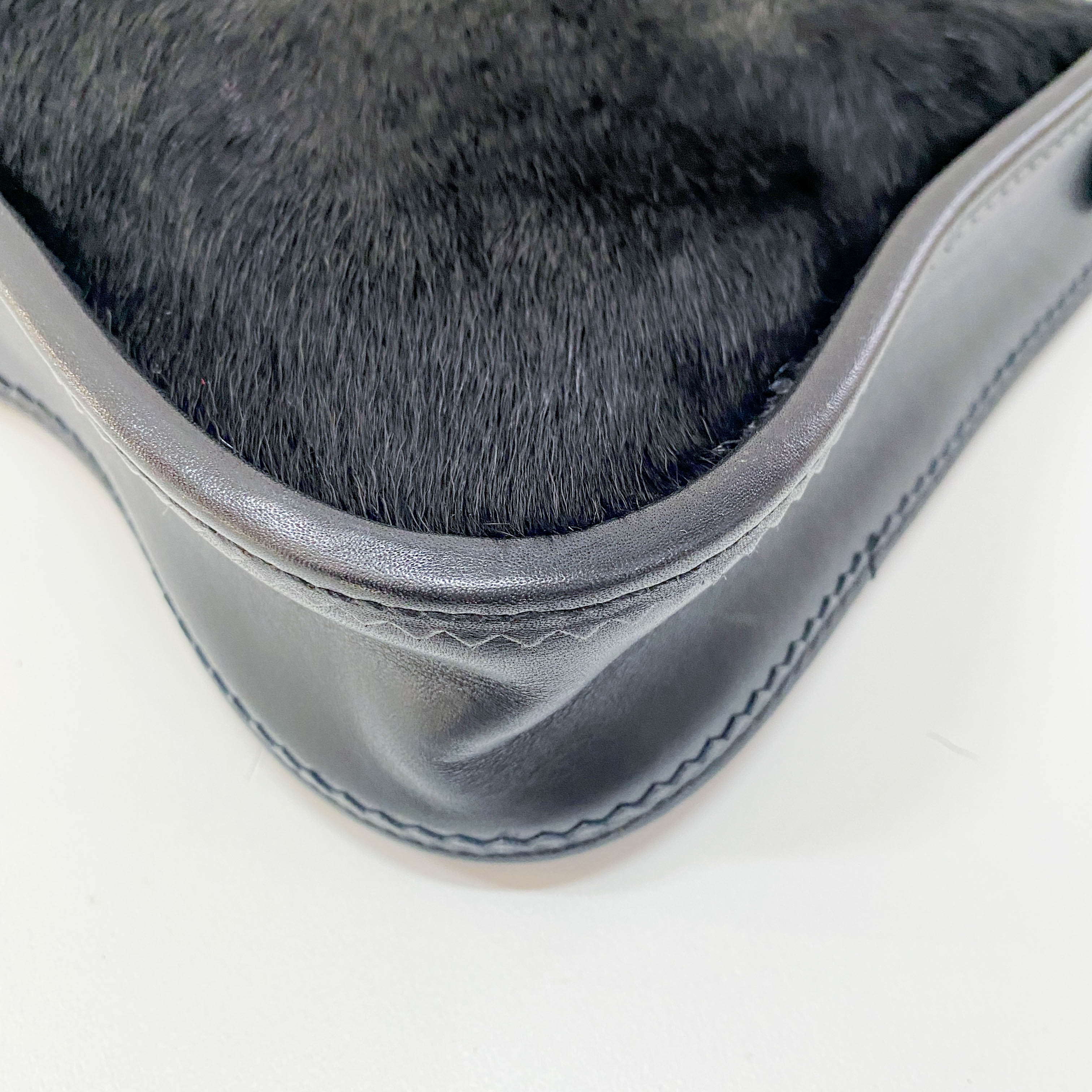Black Pony Hair Shoulder Bag