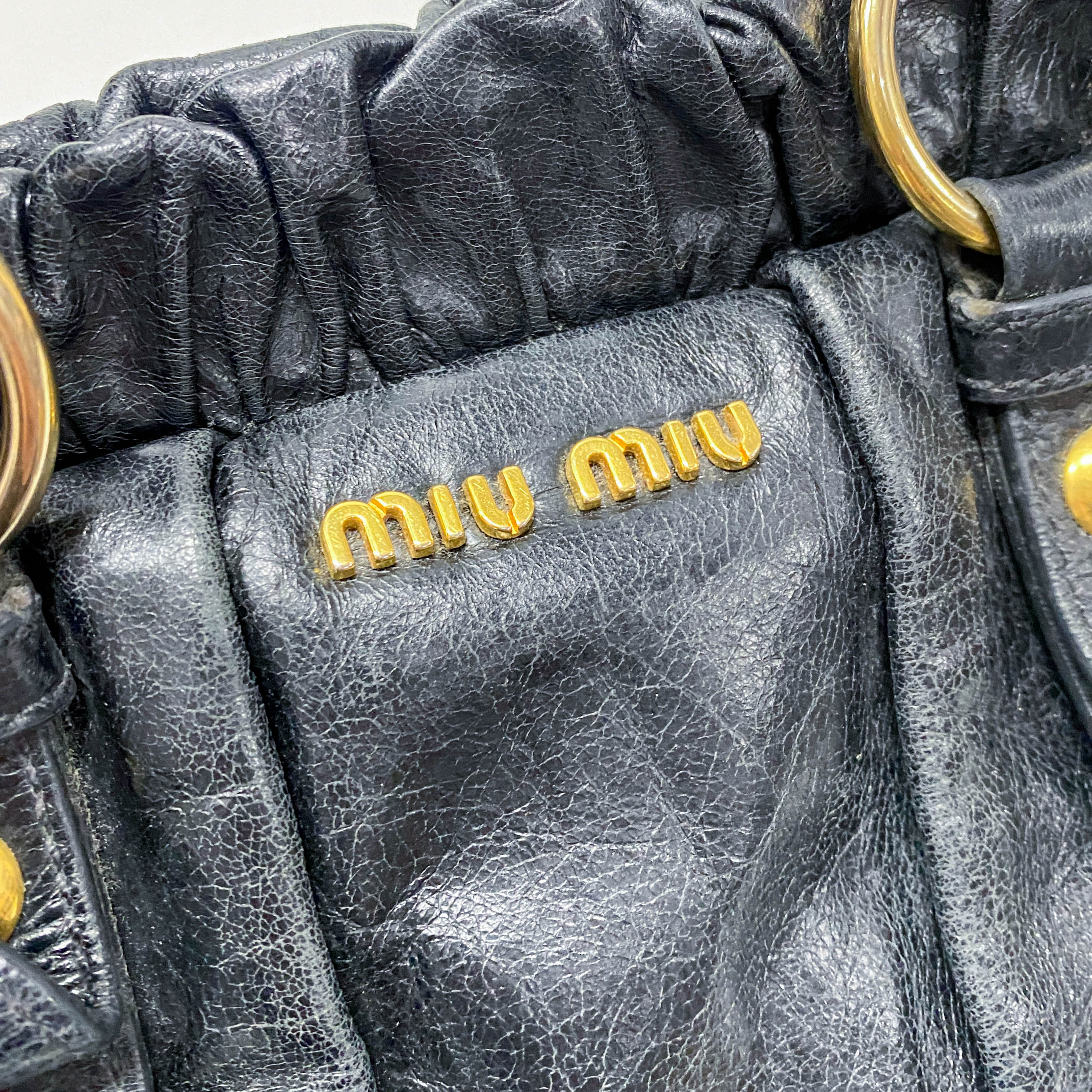 Vitello Black Calfskin Leather Two Way Bag