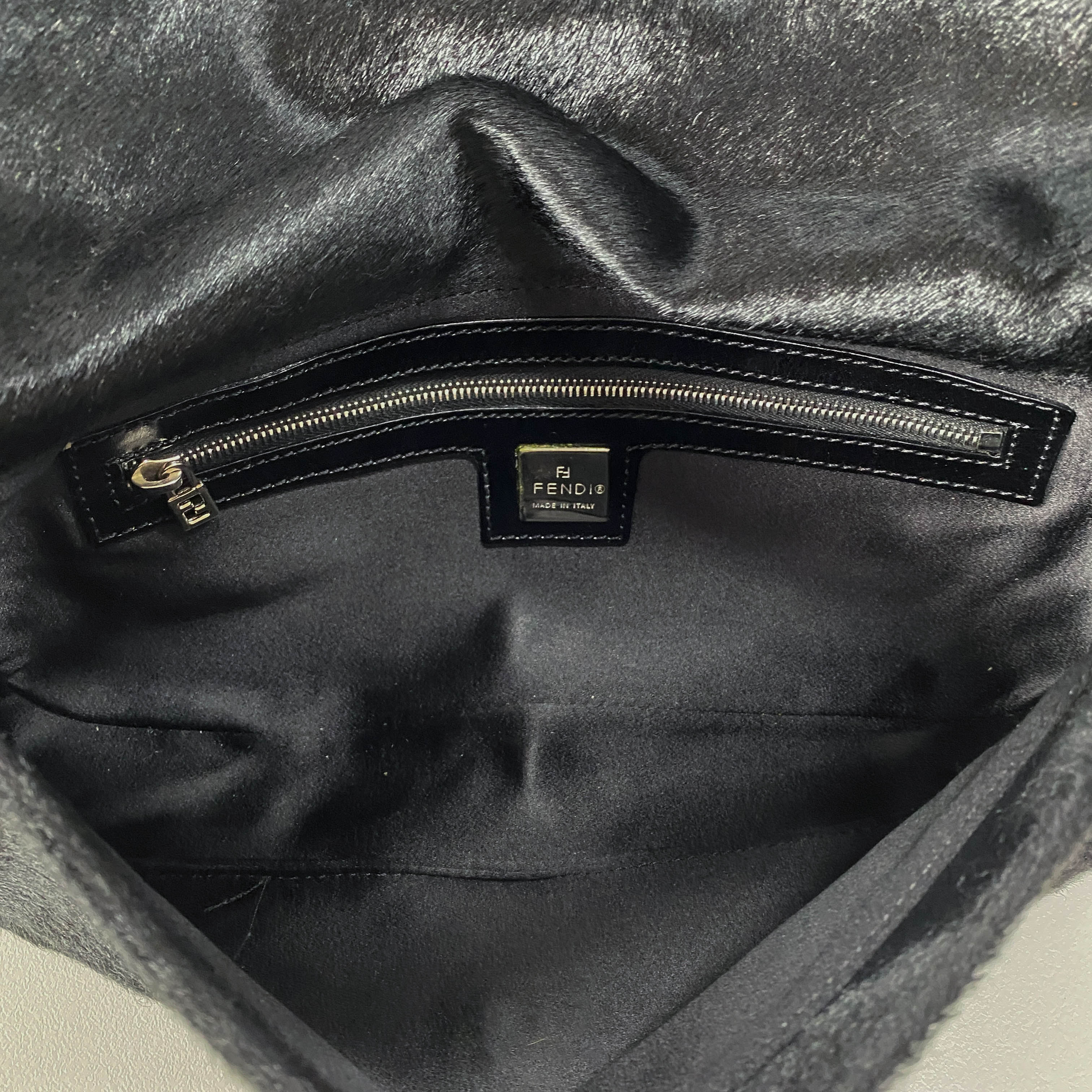 Baguette Black Pony Hair Shoulder Bag