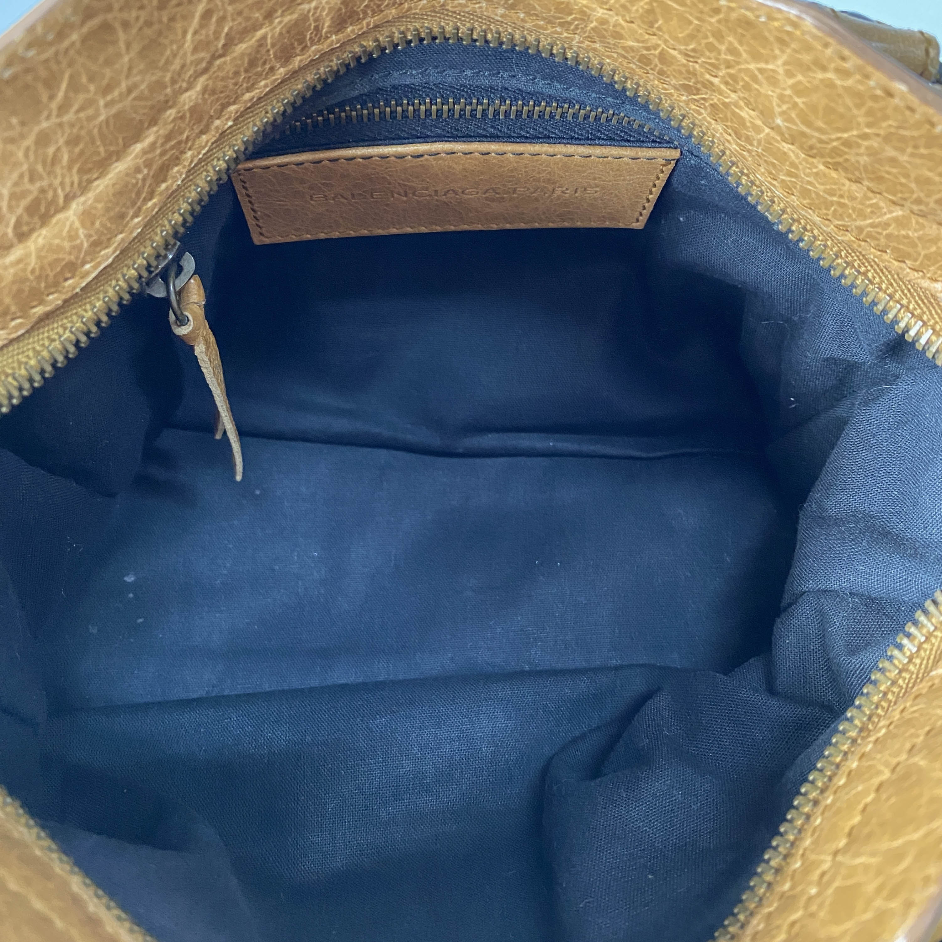 The City Mini Brown Calfskin Leather Handbag