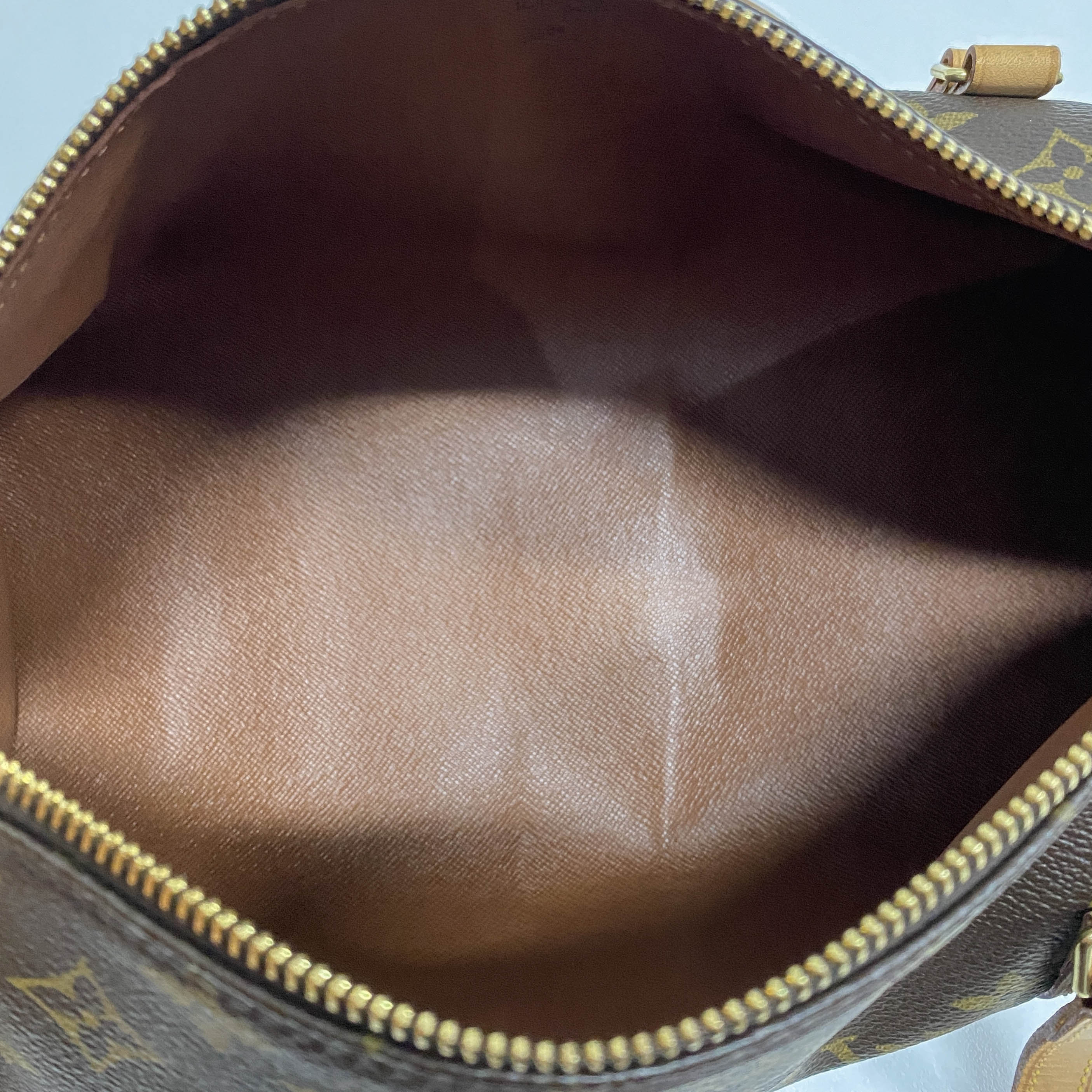 Monogram Brown Leather Shoulder Bag