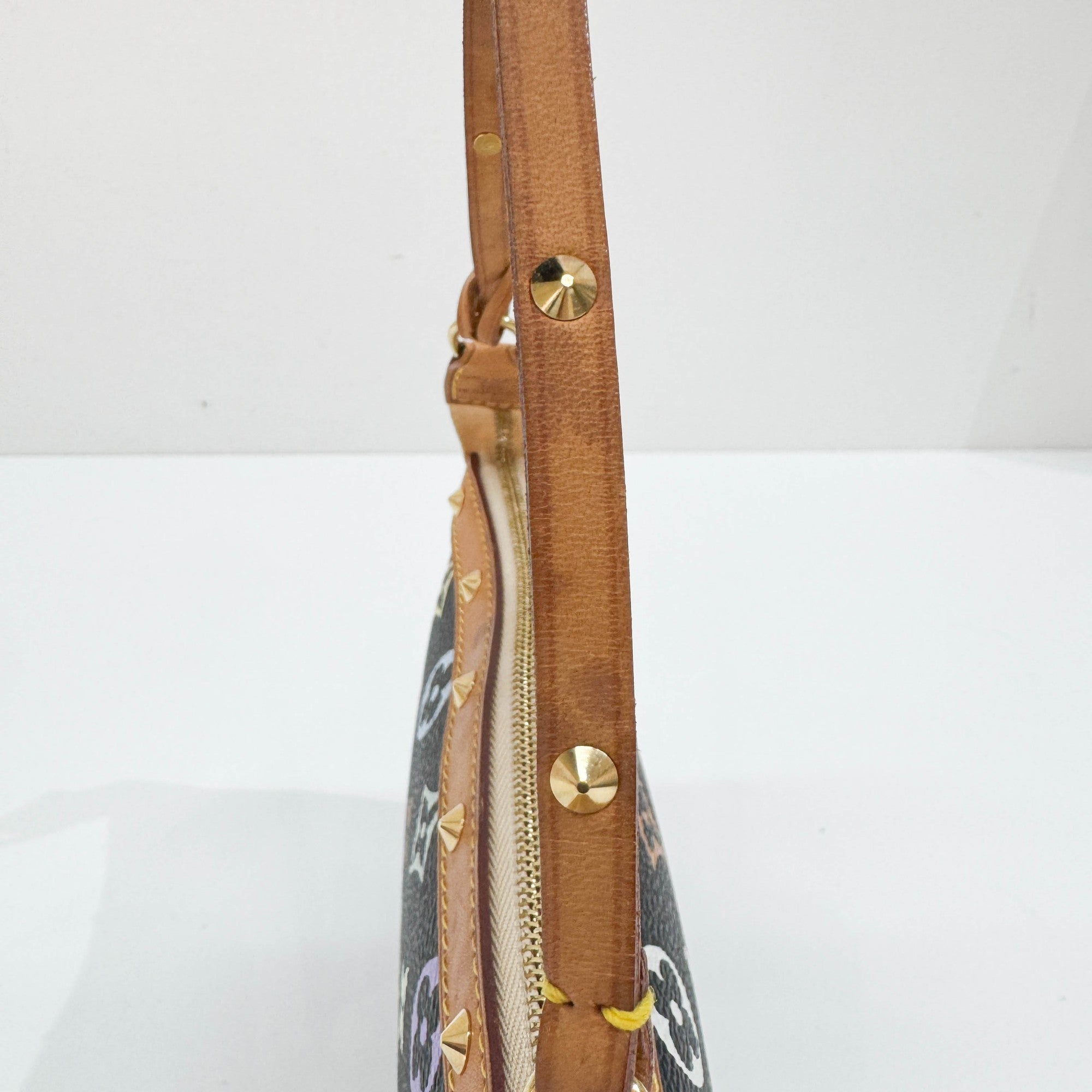 LV x Takashi Murakami Black Canvas Pochette Accessoire