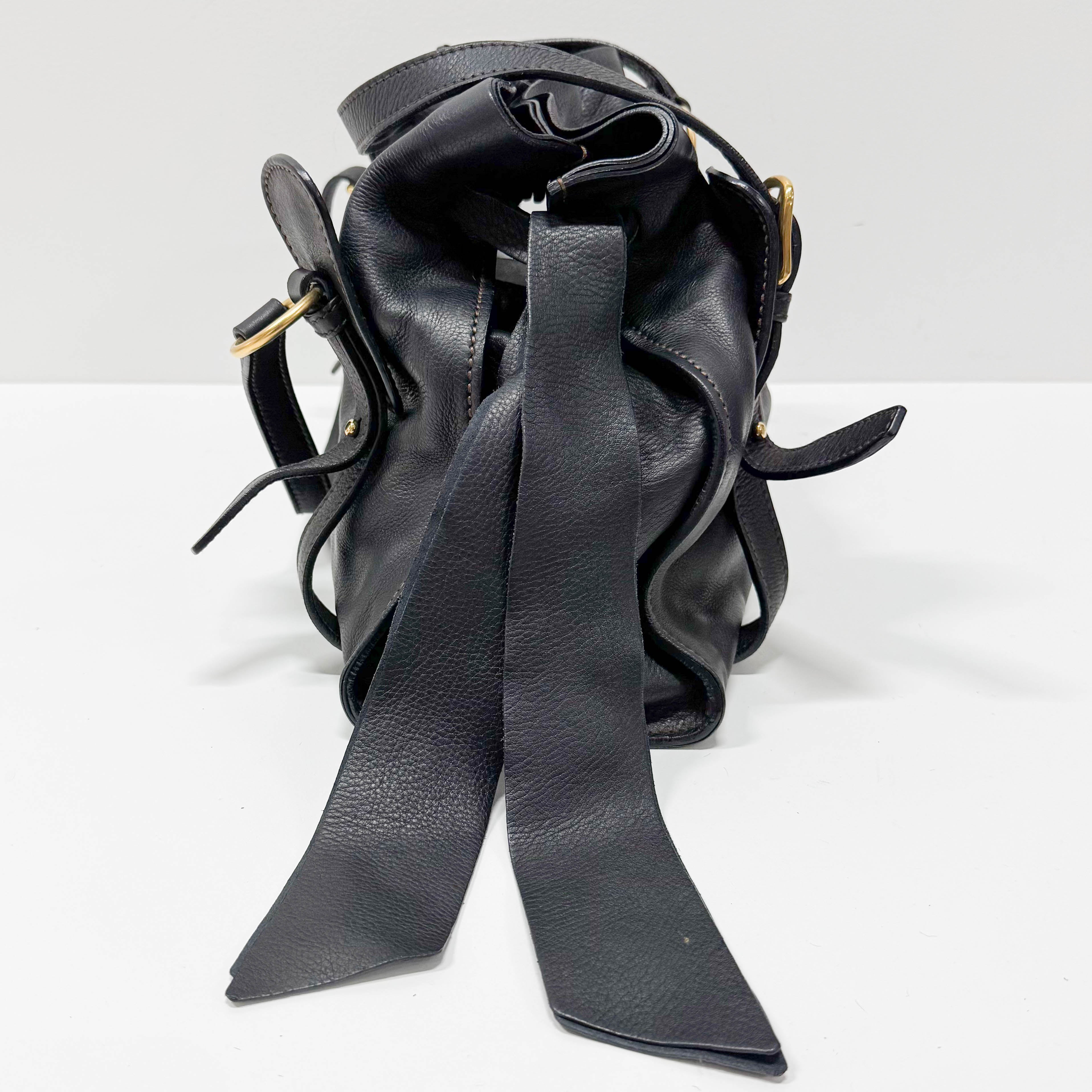 Black Leather Shoulder Bag