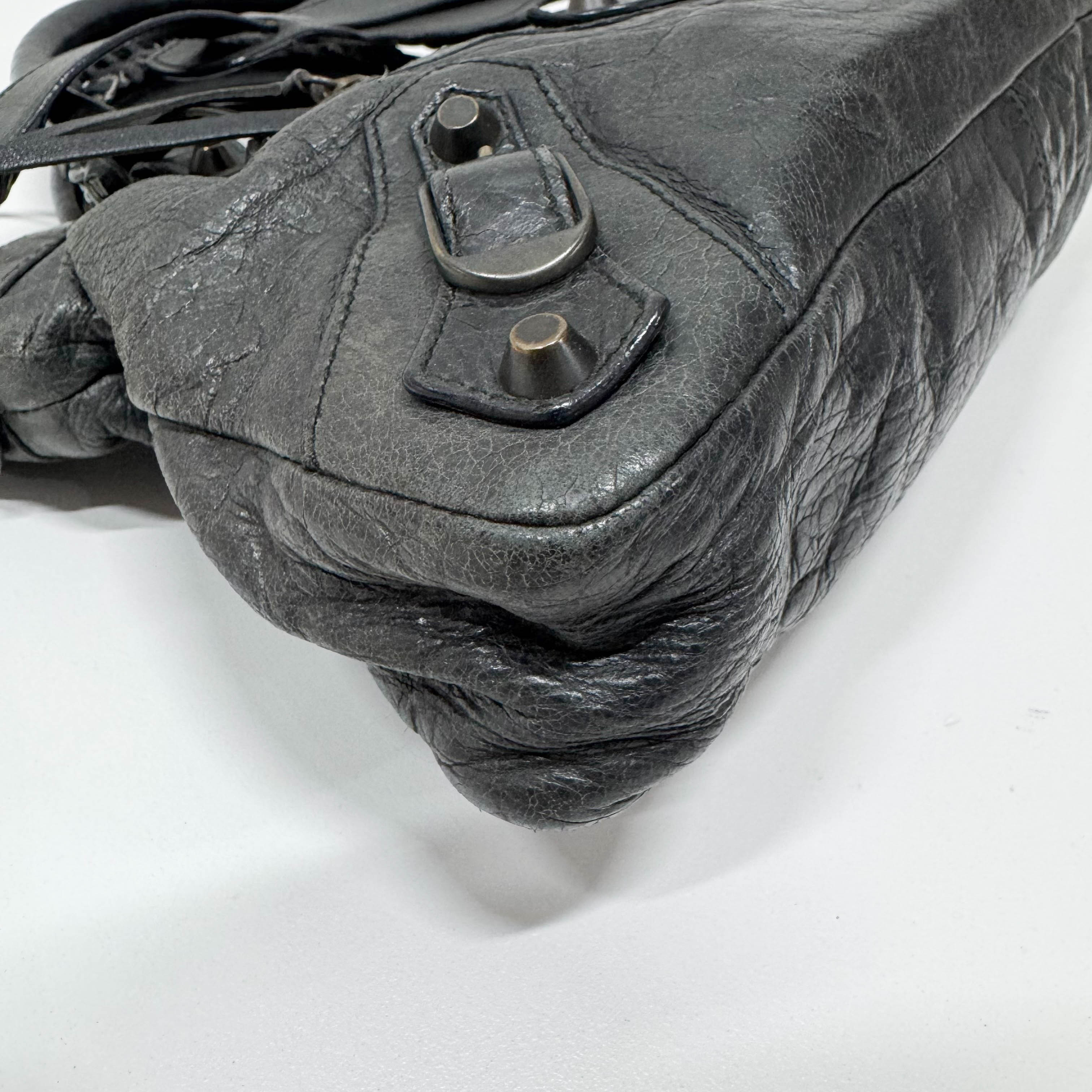The First Black Calfskin Leather Handlebag