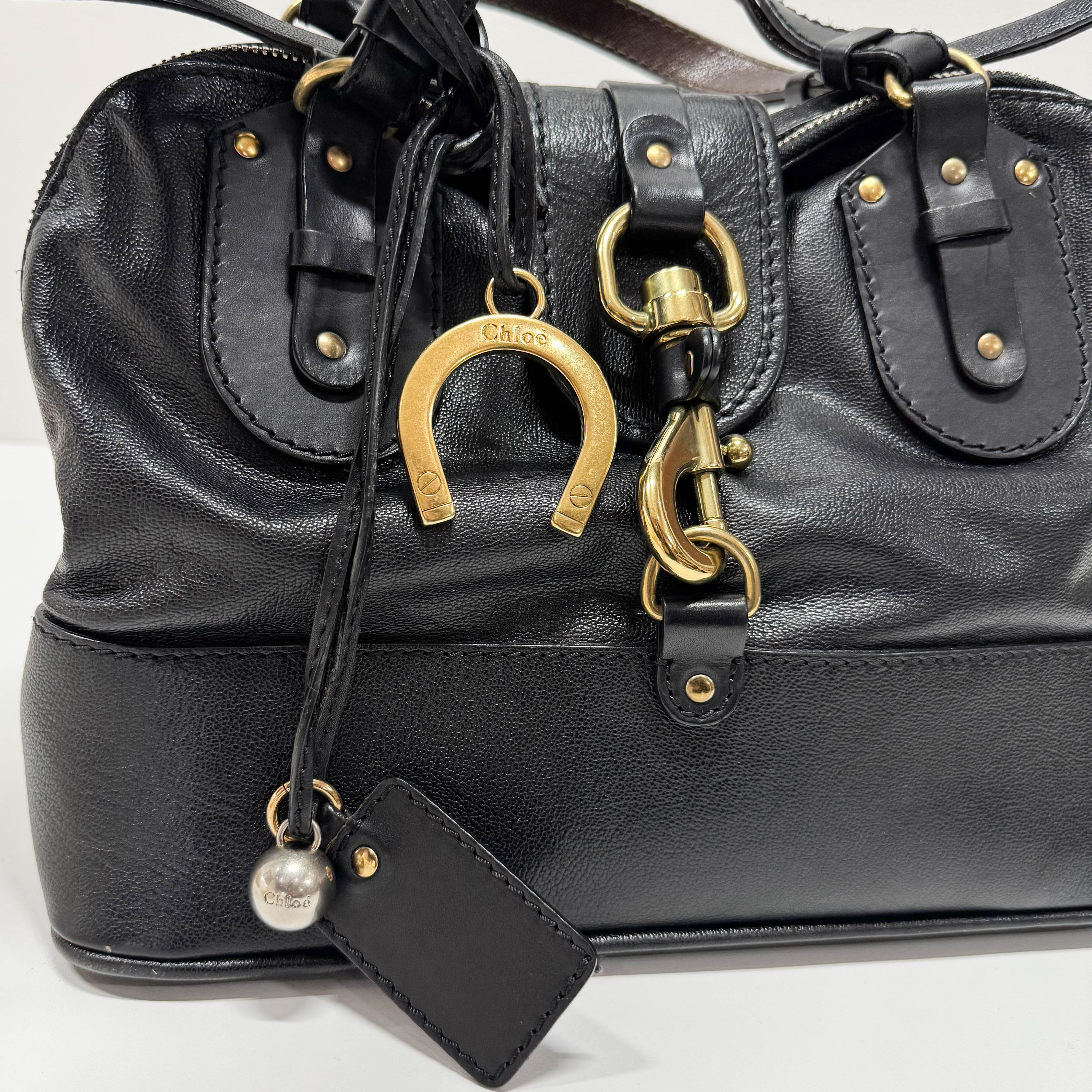 Kerala Black Leather Handbag