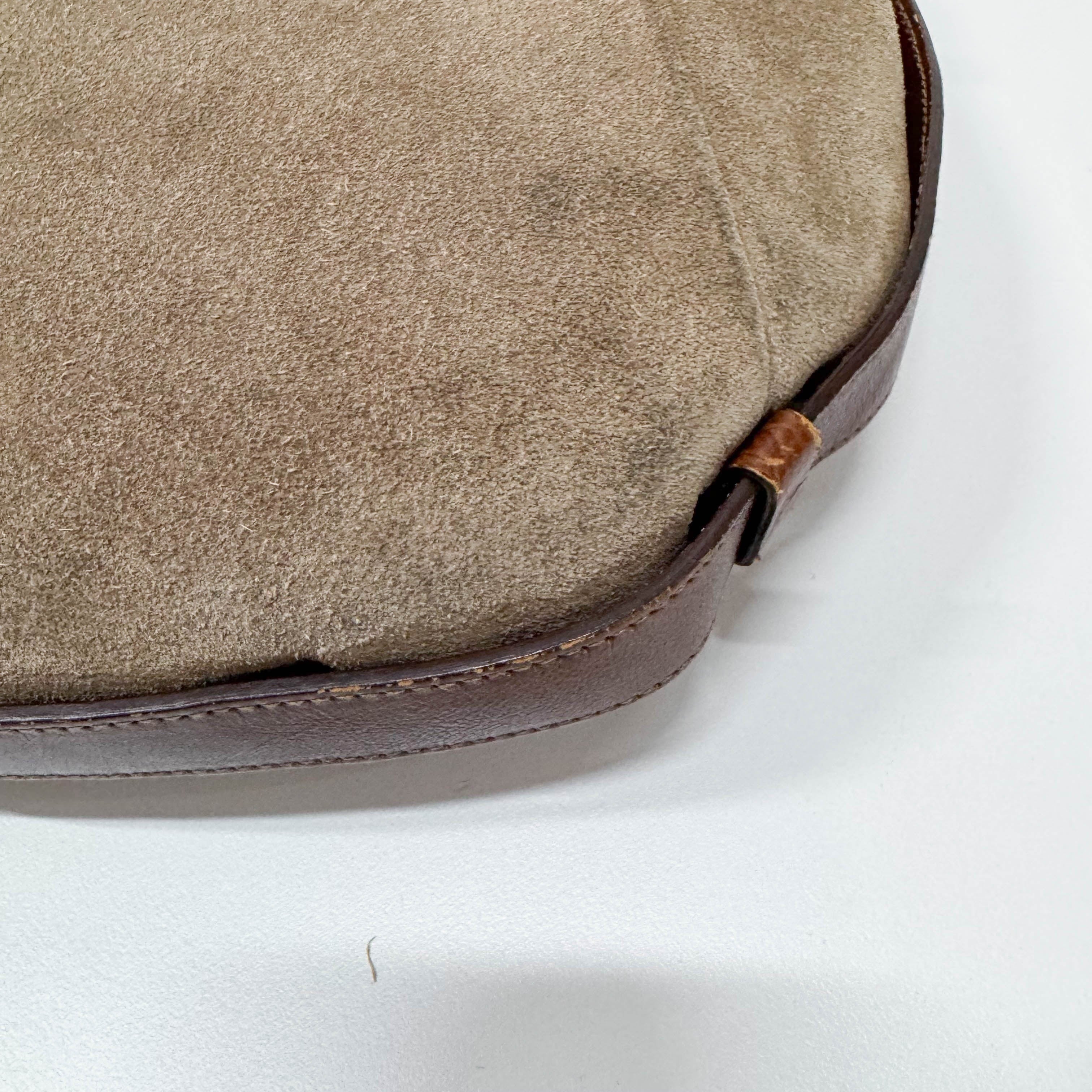 Mombasa Beige Suede Shoulder Bag