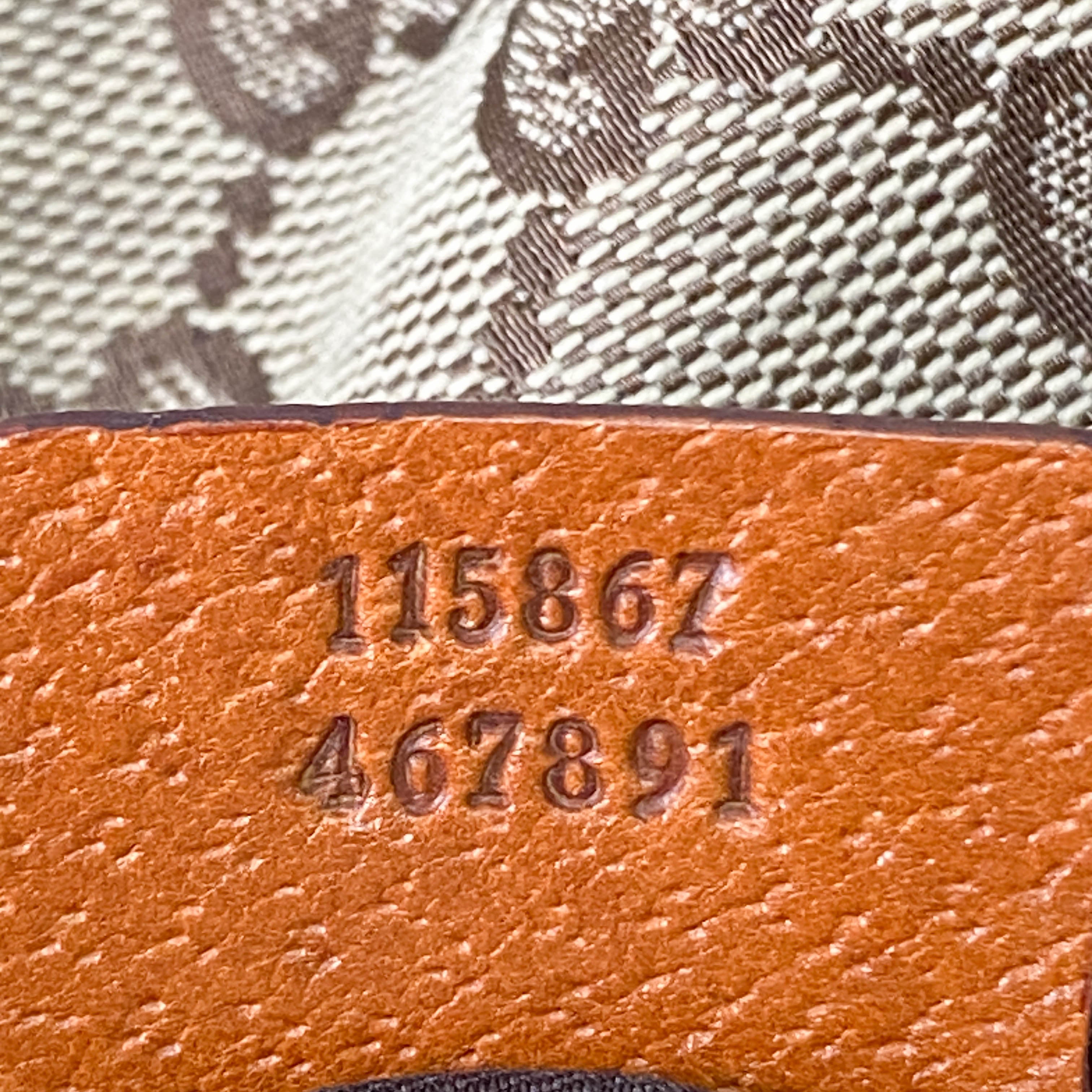 GG Brown Canvas Horsebit Hobo Bag