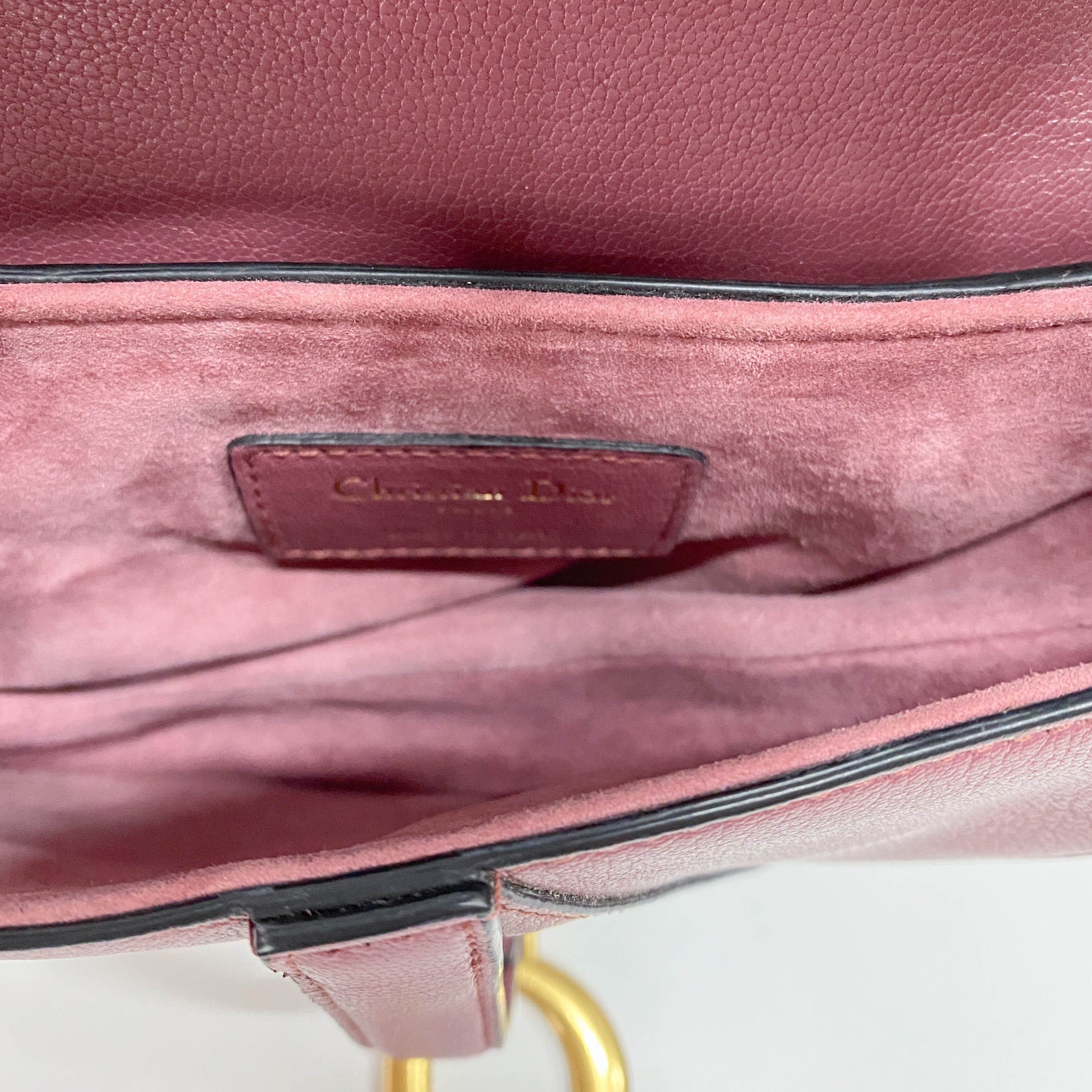 Saddle Purple/Pink Leather Shoulder Bag