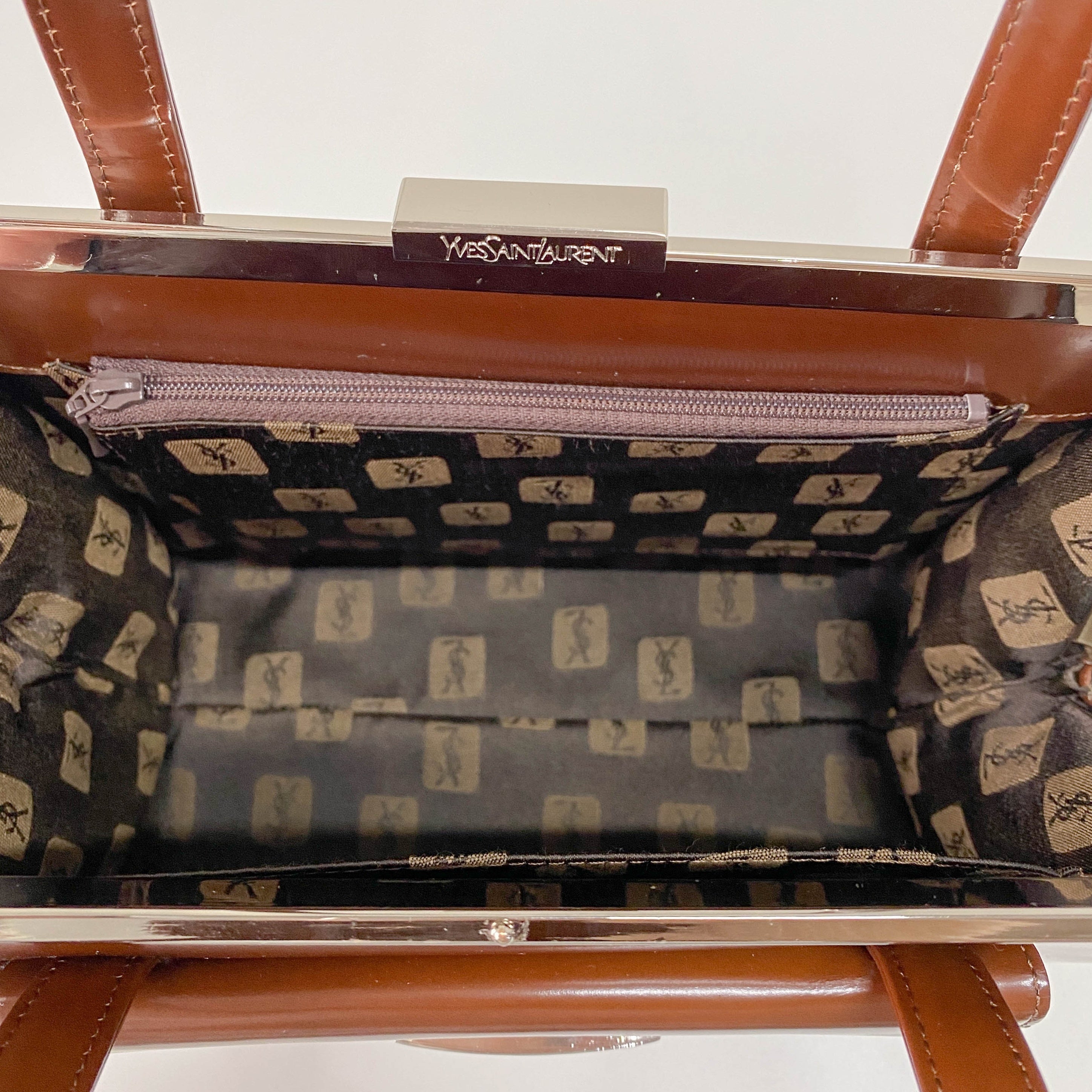 Brown Leather Handle Bag