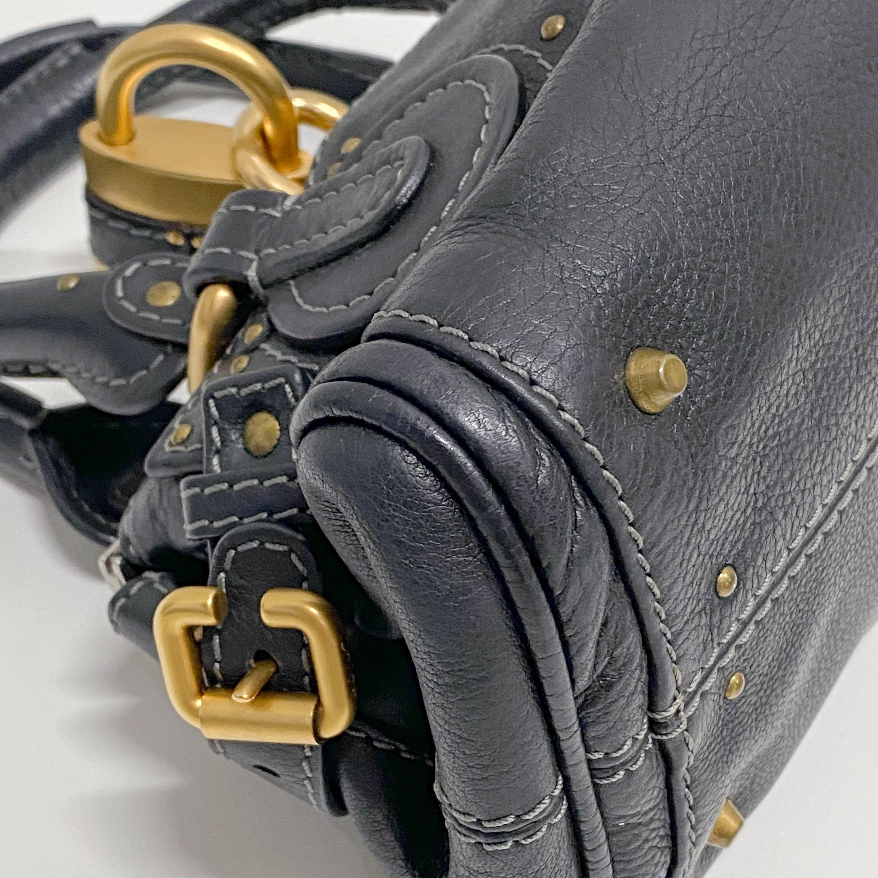 Mini Paddington Black Calfskin Shoulder Bag