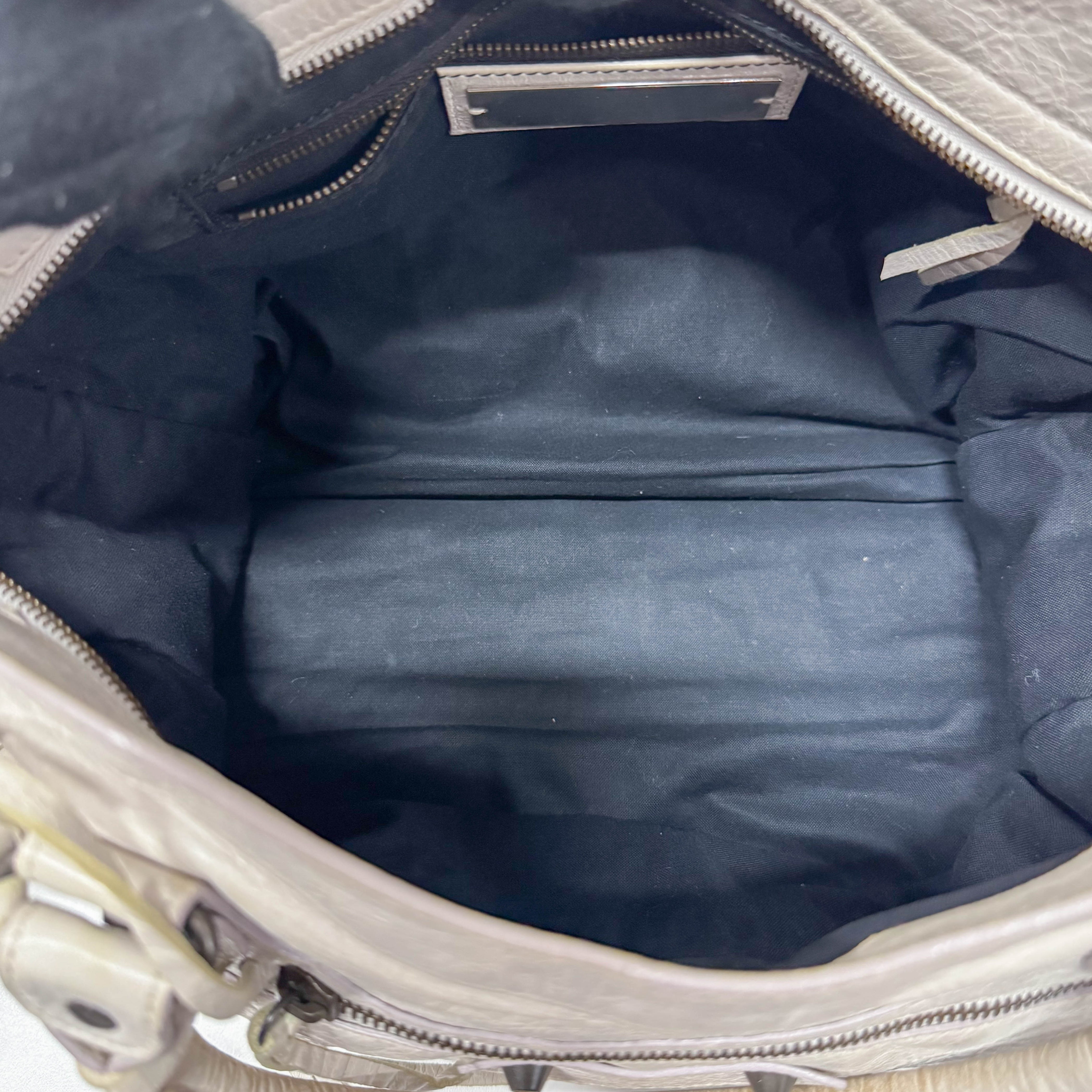 The City Beige Calfskin Leather Two Way Bag