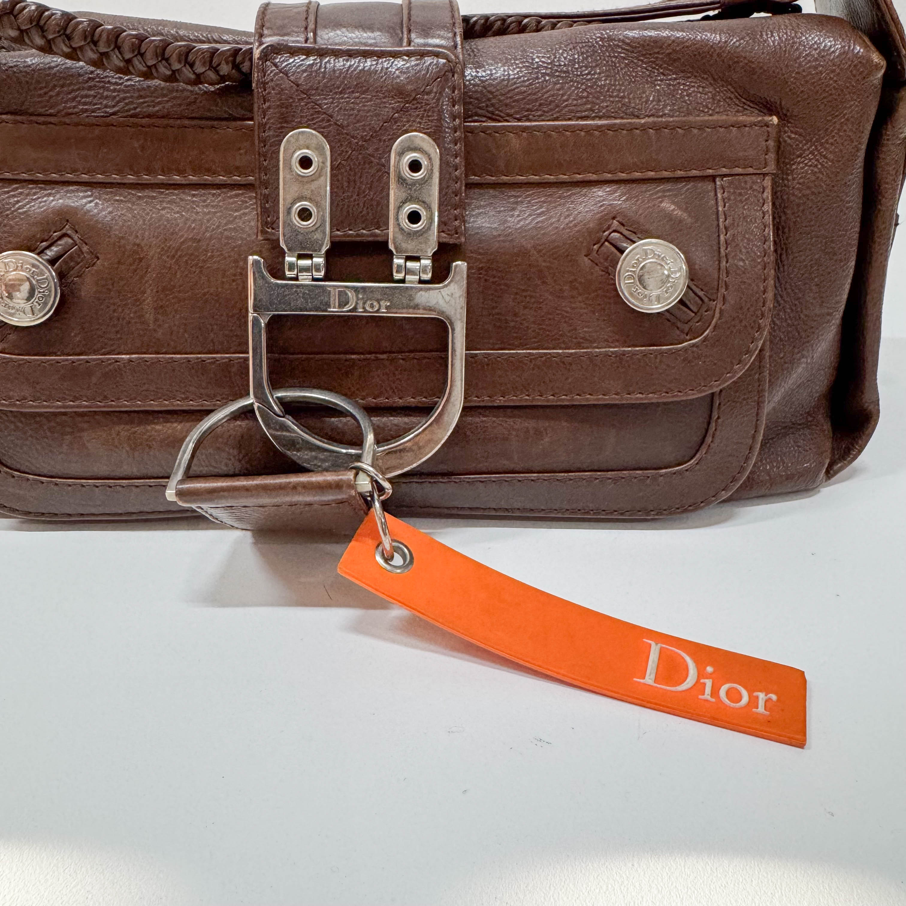 Flight Brown Leather Shoulder Bag