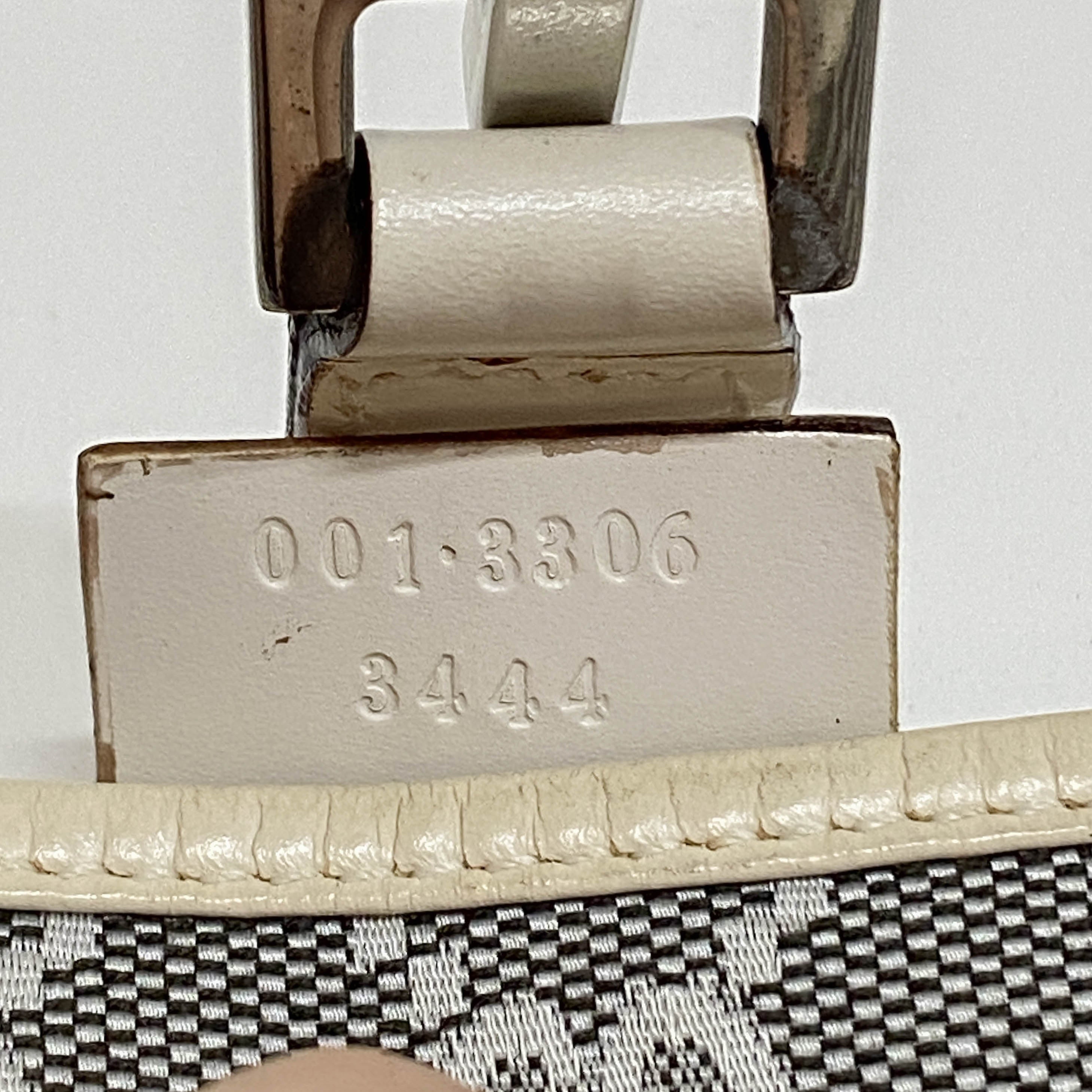 Jackie White GG Canvas Shoulder Bag