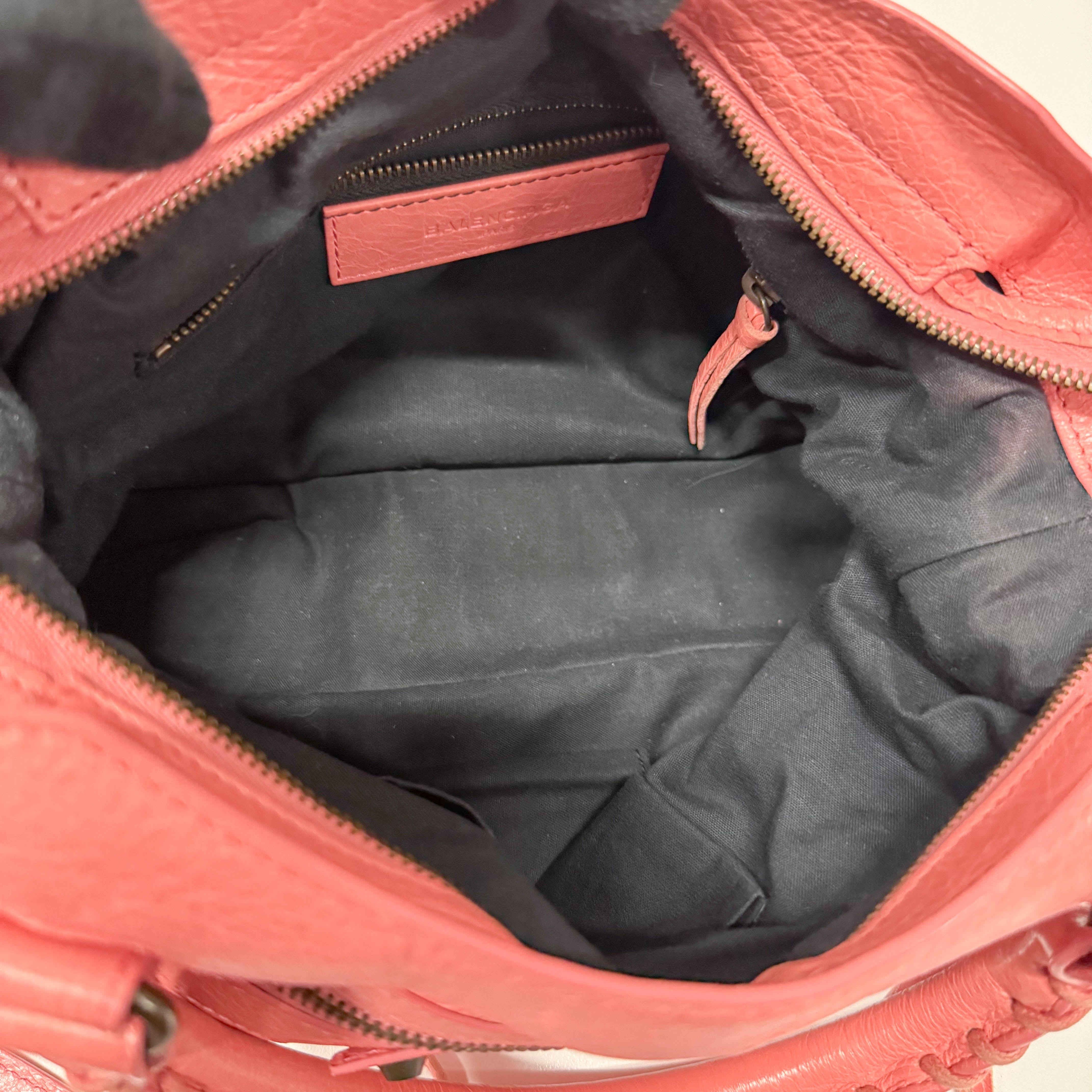 The City Pink  Leather Two Way Bag