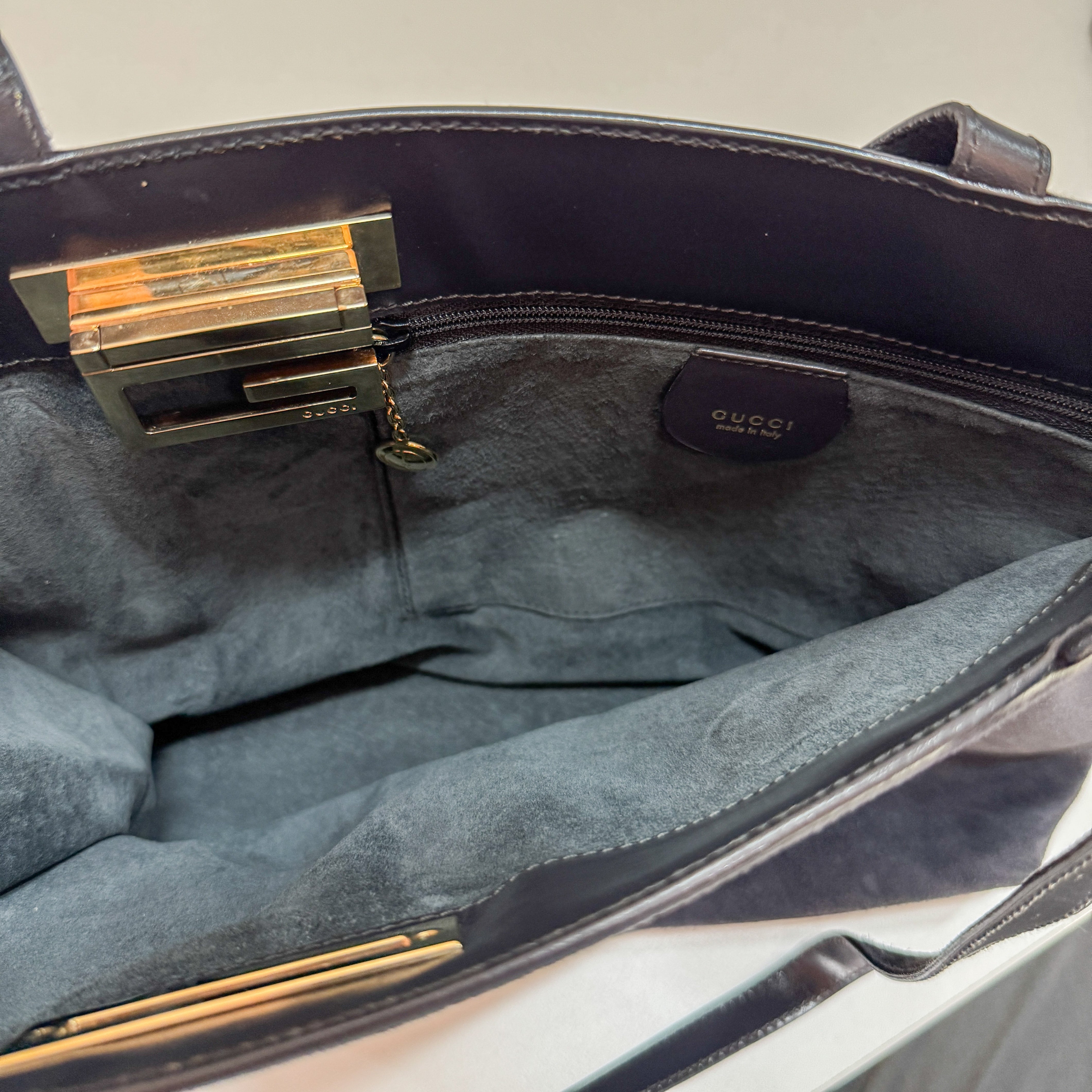 Black Suede Tote Bag