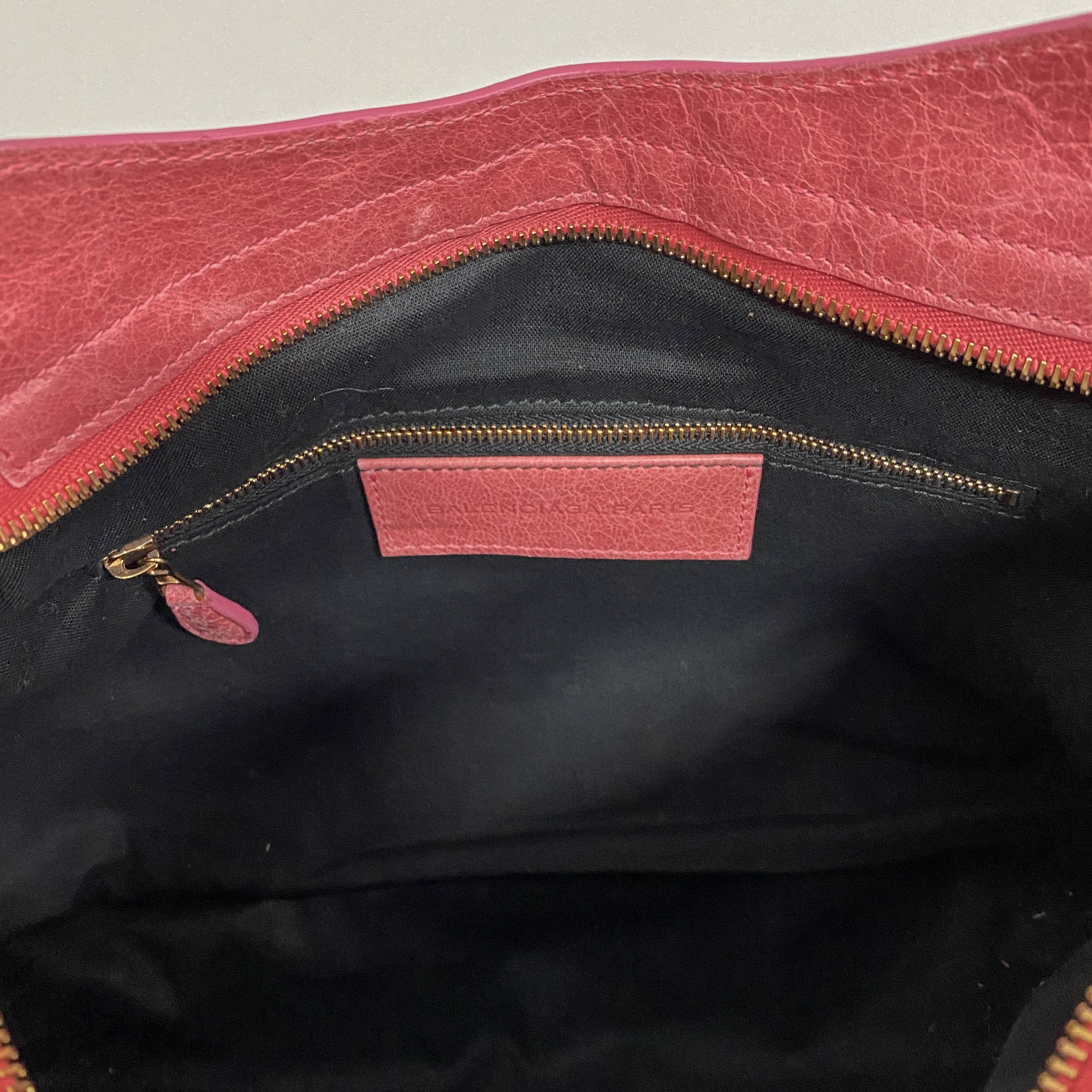 The Town Pink Calfskin Leather Two Way Bag