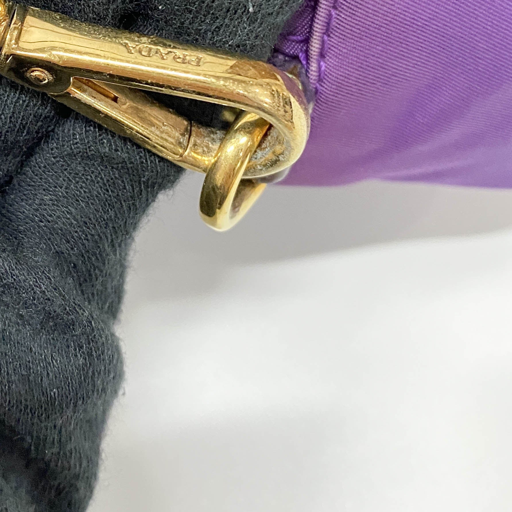 Tessuto Pietre Purple Nylon Crossbody Bag