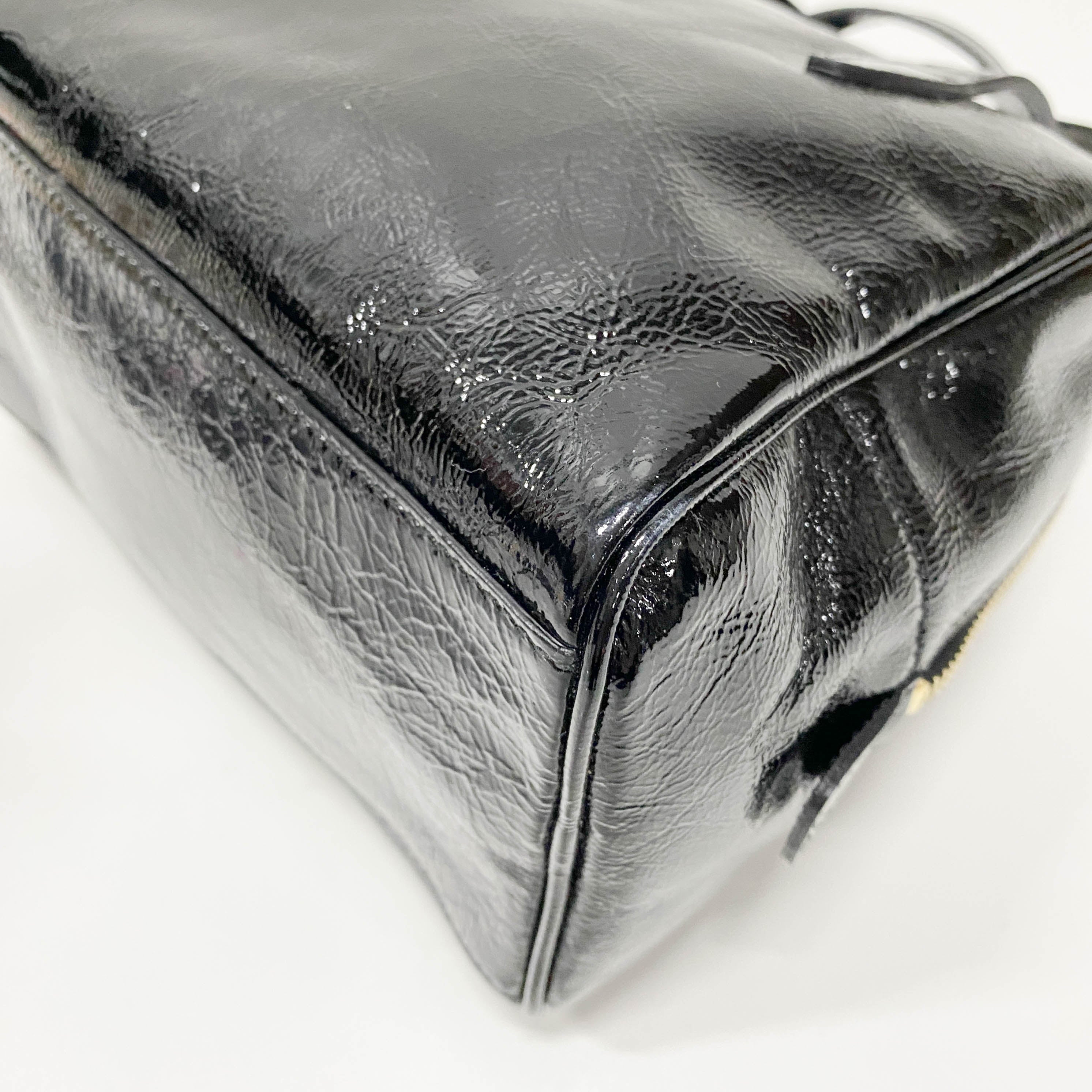 Black Patent Leather Handbag