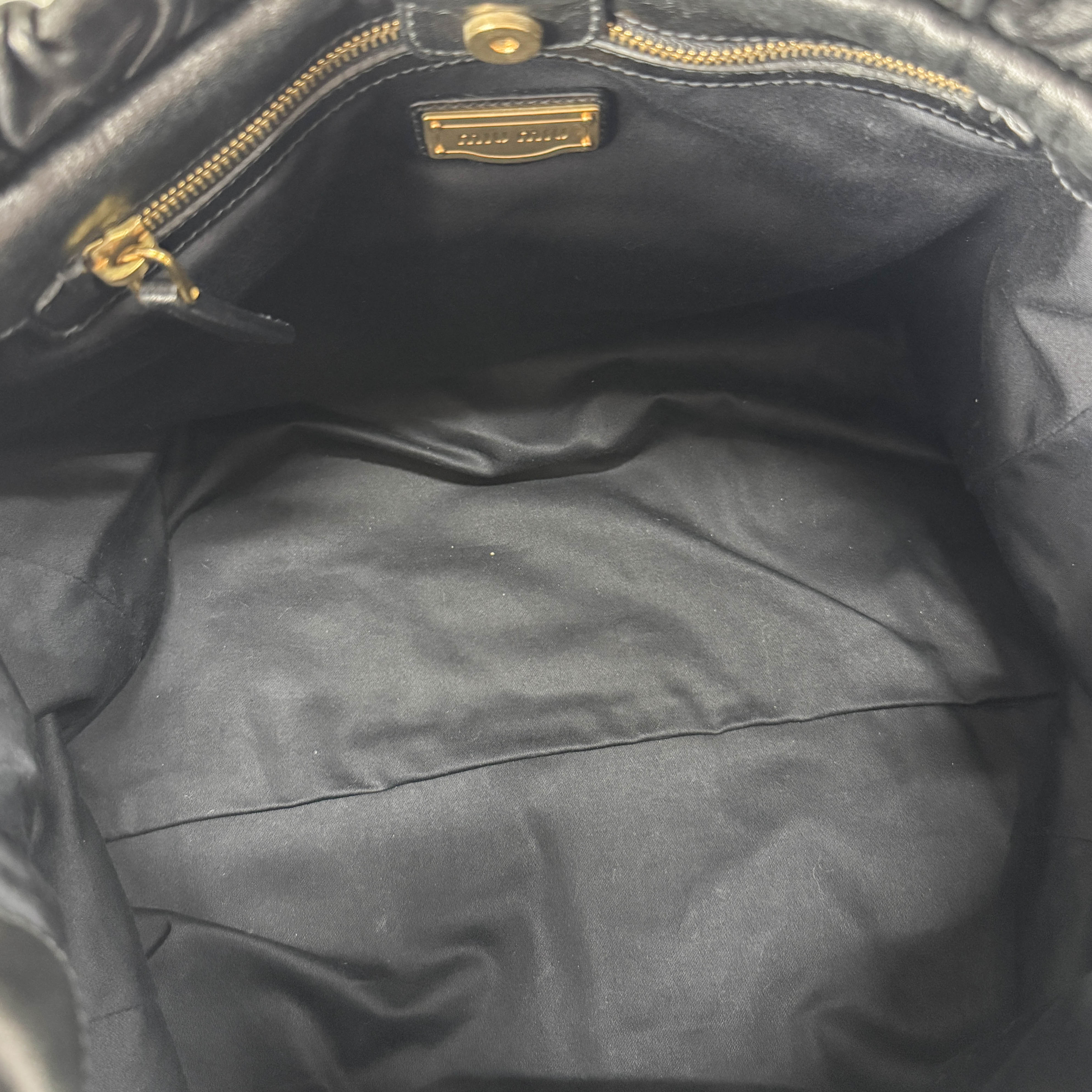 Vitello Black Calfskin Leather Two Way Bag