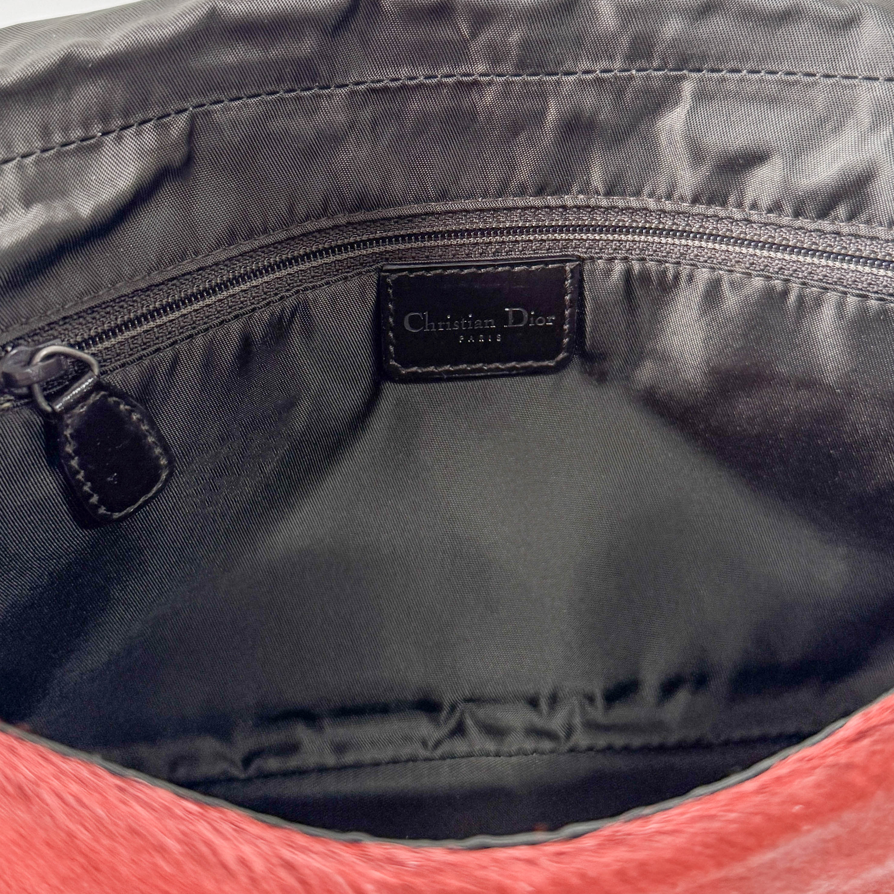 Malice Pearl Red Pony Hair Shoulder Bag