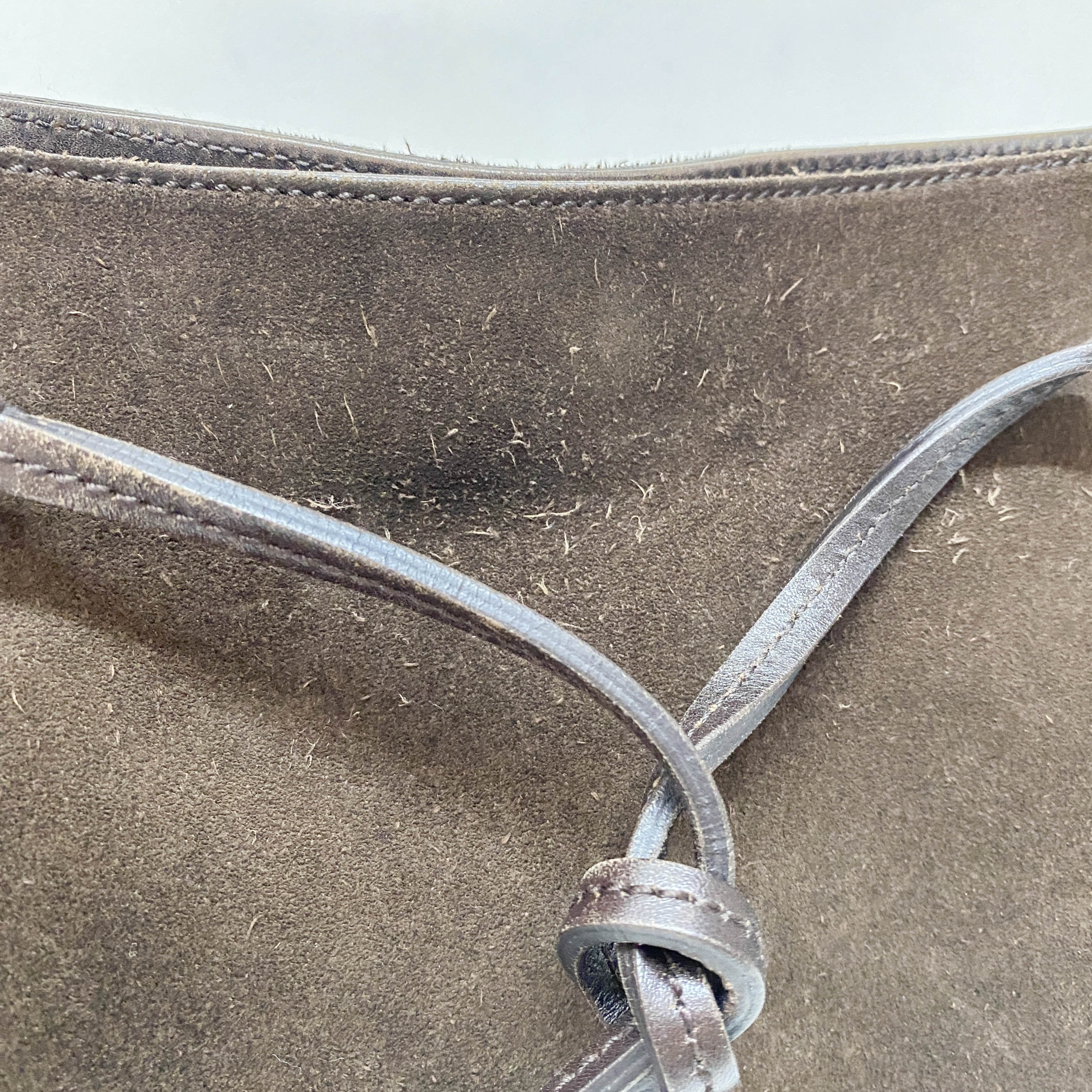 Vintage Brown Suede Shoulder Bag