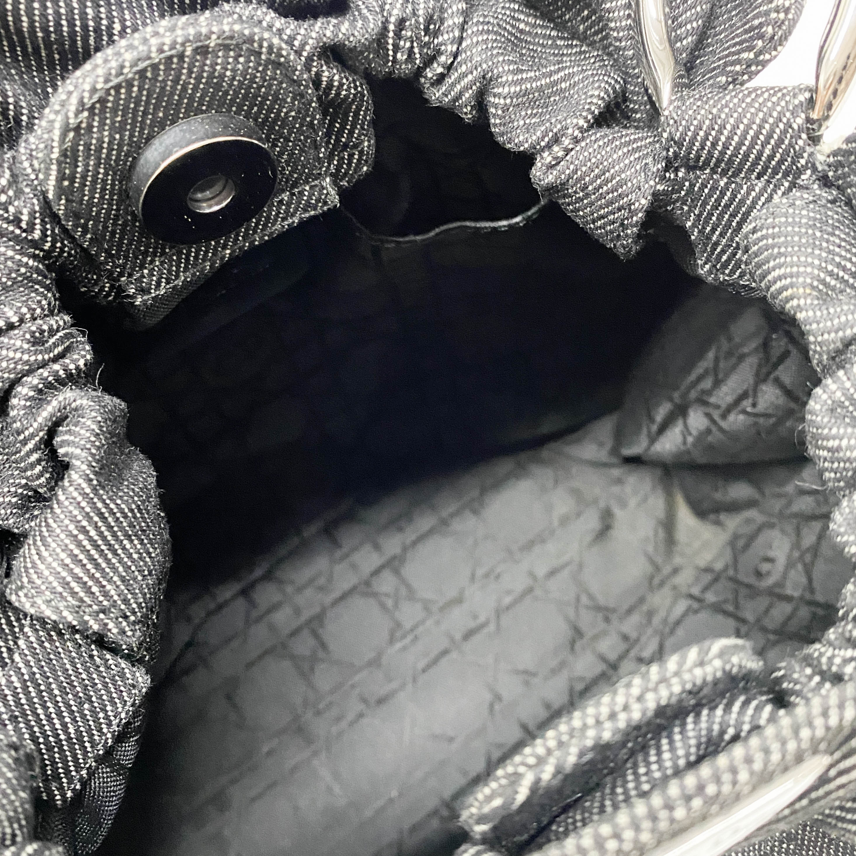 Malice Pearl Black Denim Hand Bag